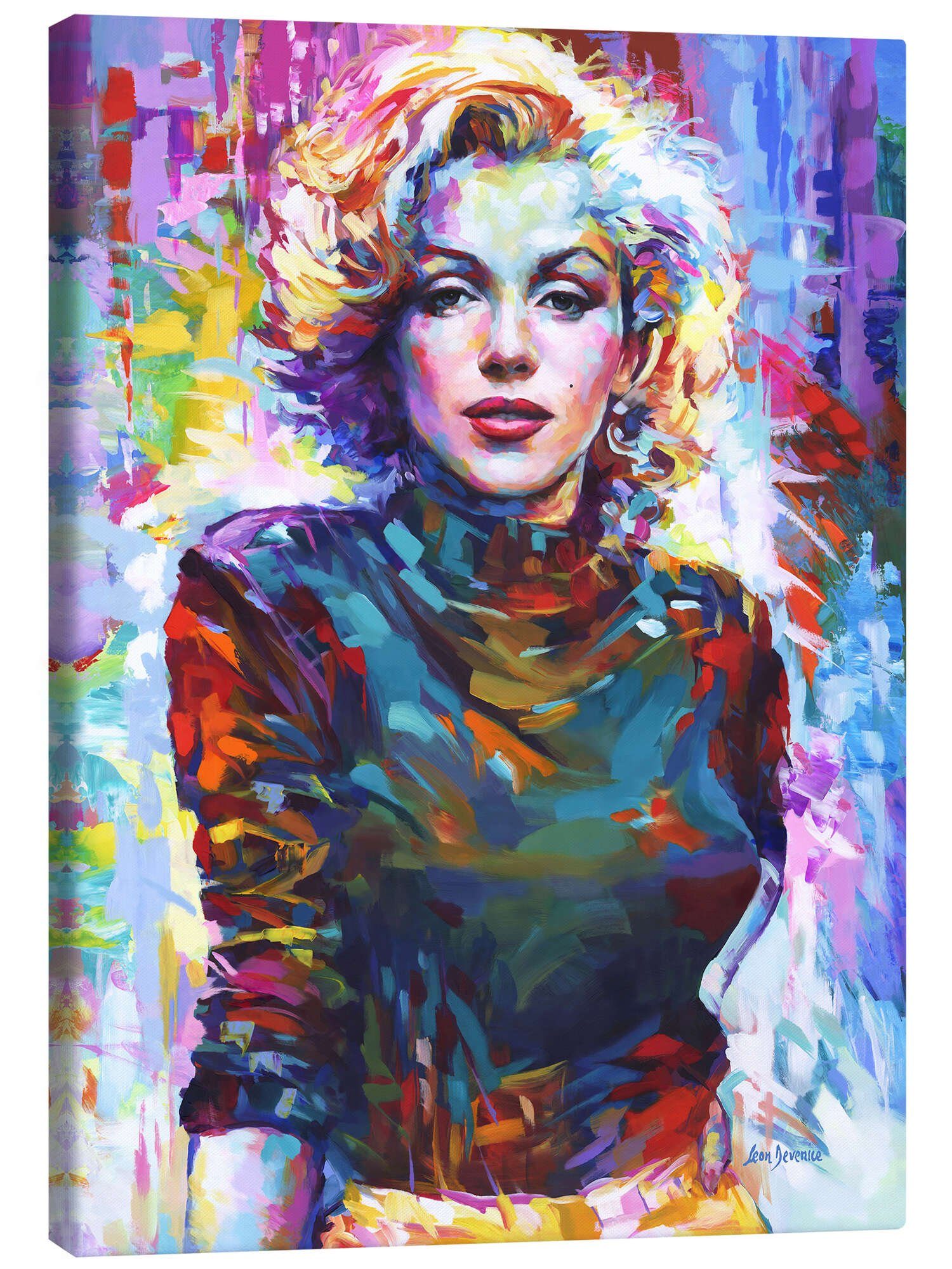 Posterlounge Leinwandbild Leon Devenice, Marilyn Monroe III, Illustration