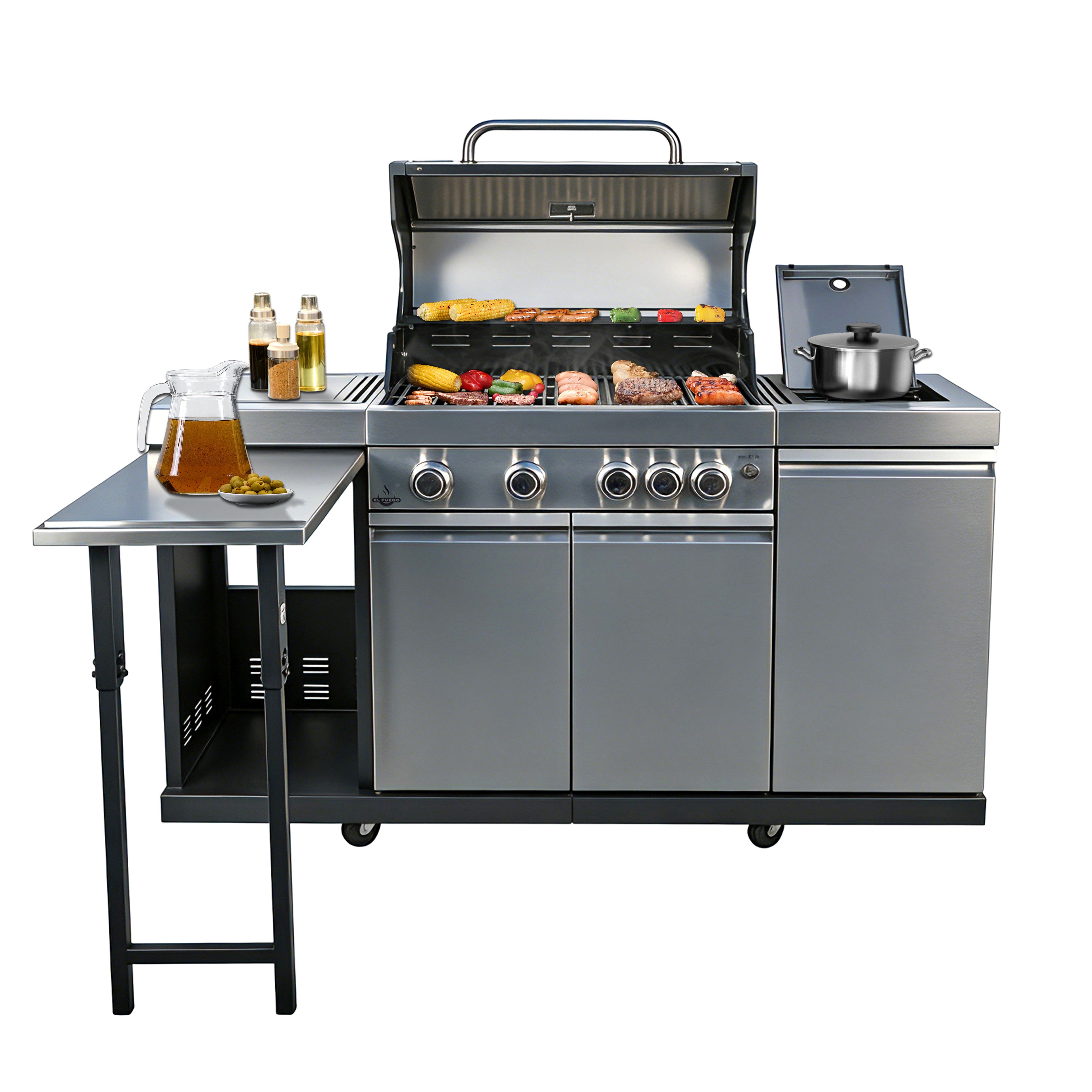 El Fuego Gasgrill Outdoor Grillküche "AUGUSTA" von El Fuego® Gas- & Holzkohlegrill