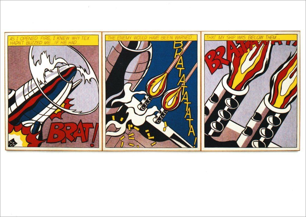 Postkarte Kunstkarte Roy Lichtenstein "As I Opened Fire"