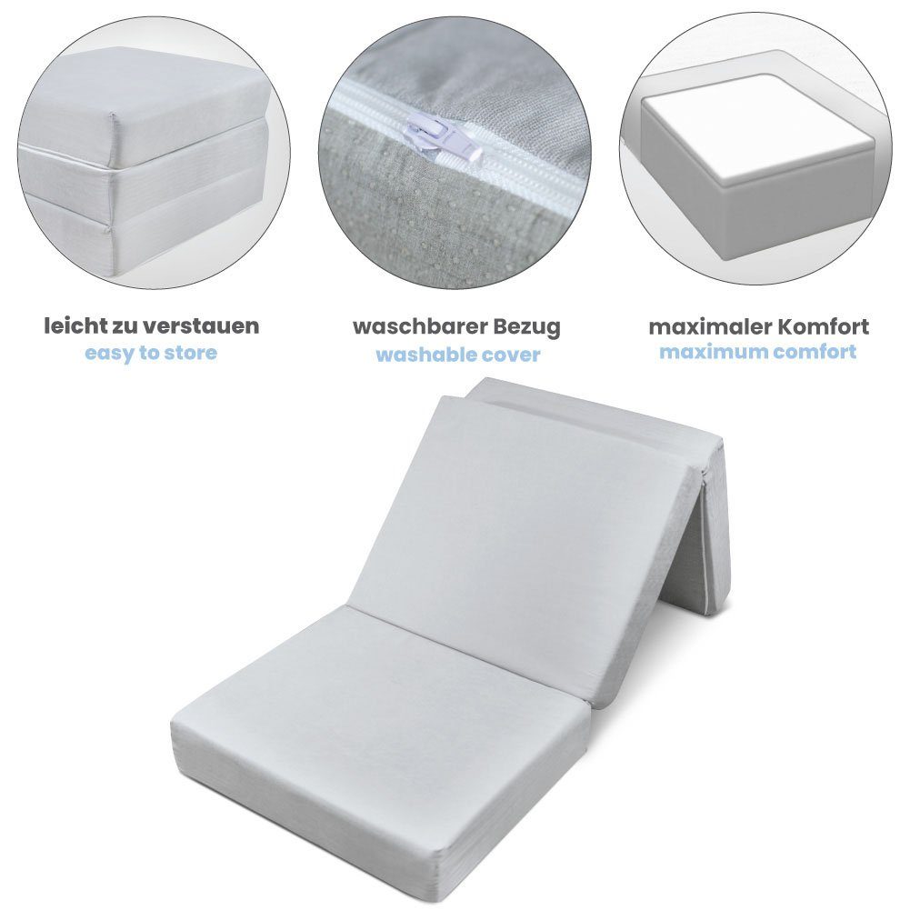 Visco-Matratze, Faltbare Gästematratze mit visko. Schaumstoff, Gästebett, Dailydream, 14 cm hoch