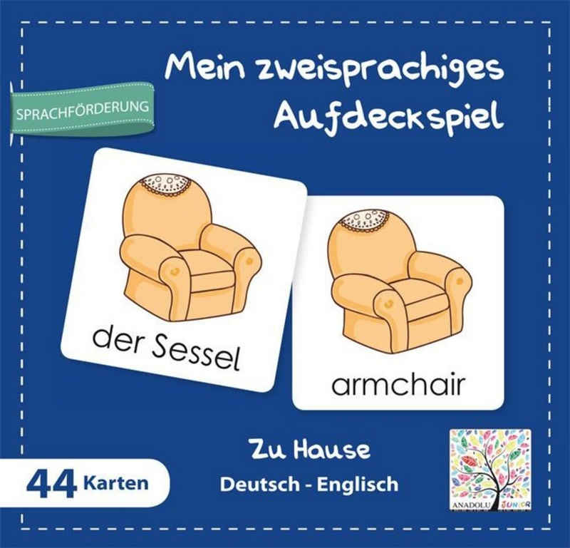 Schulbuchverlag Anadolu Spiel, Mein Zweisprachiges Aufdeckspiel, Zu Hause Deutsch-Englisch...