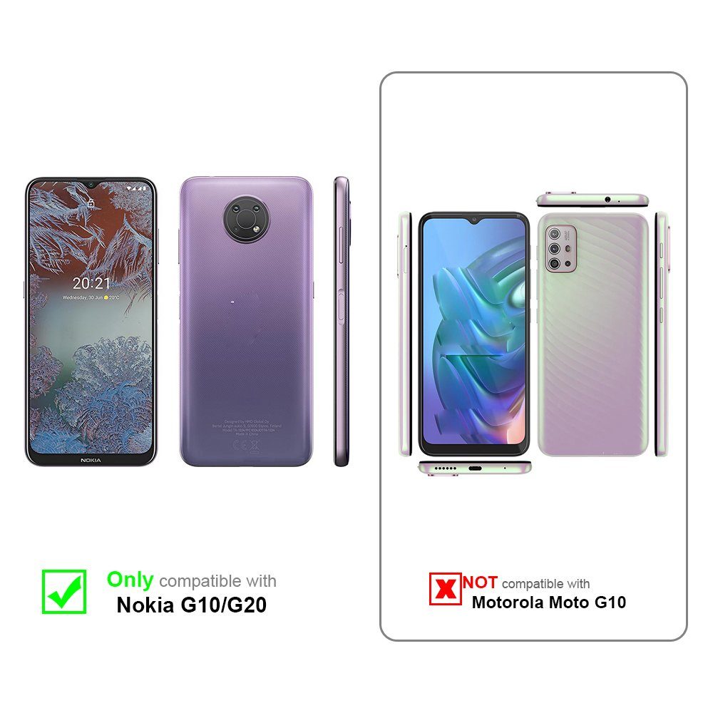 Cadorabo Handyhülle für Nokia G10 / G20 Hülle Nokia G10 / G20, Hülle Schutzhülle Blumen Flower mit Standfunktion Kartenfach Magnet