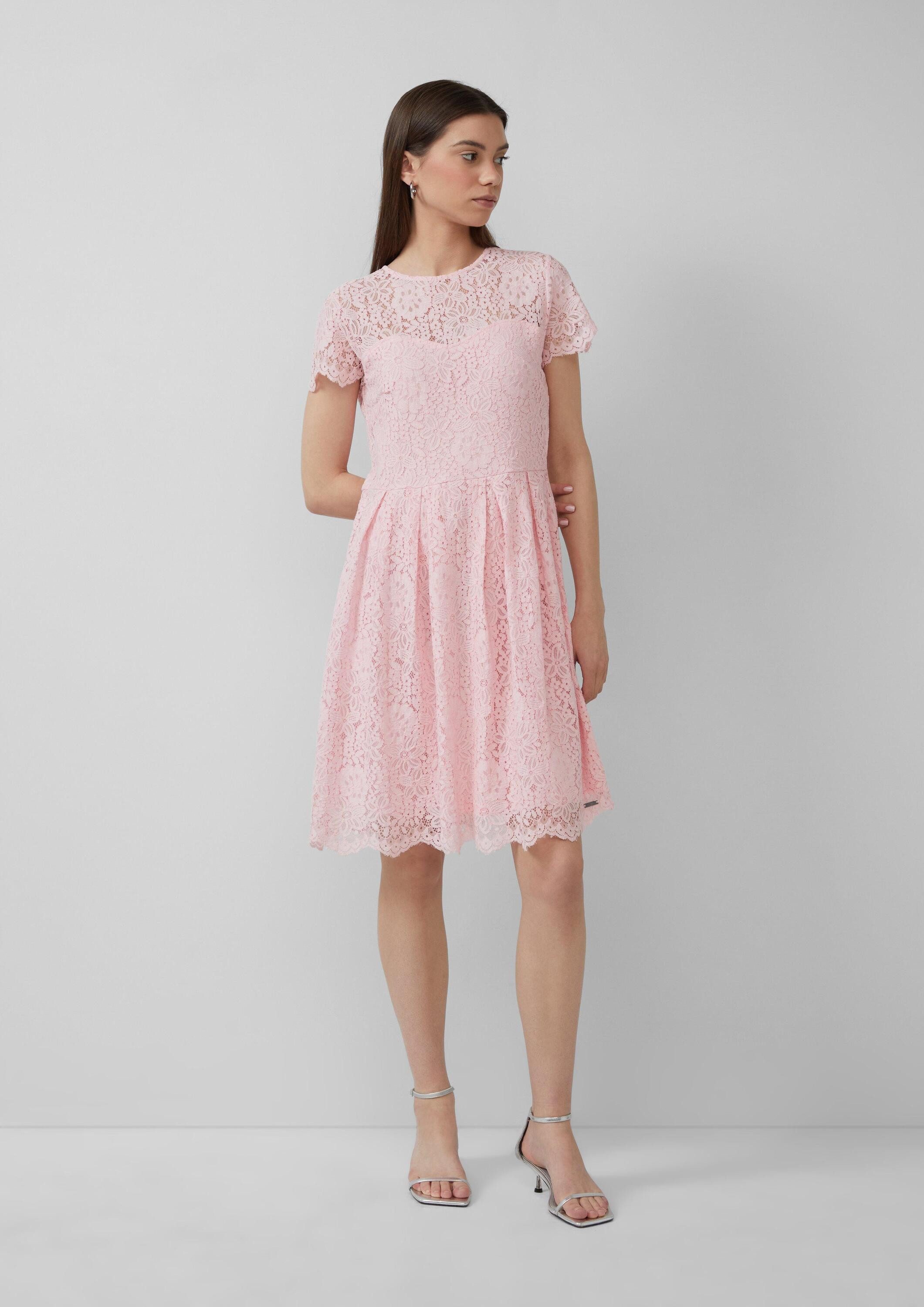 QS Minikleid Kleid Tailliertes Spitzenkleid günstig online kaufen