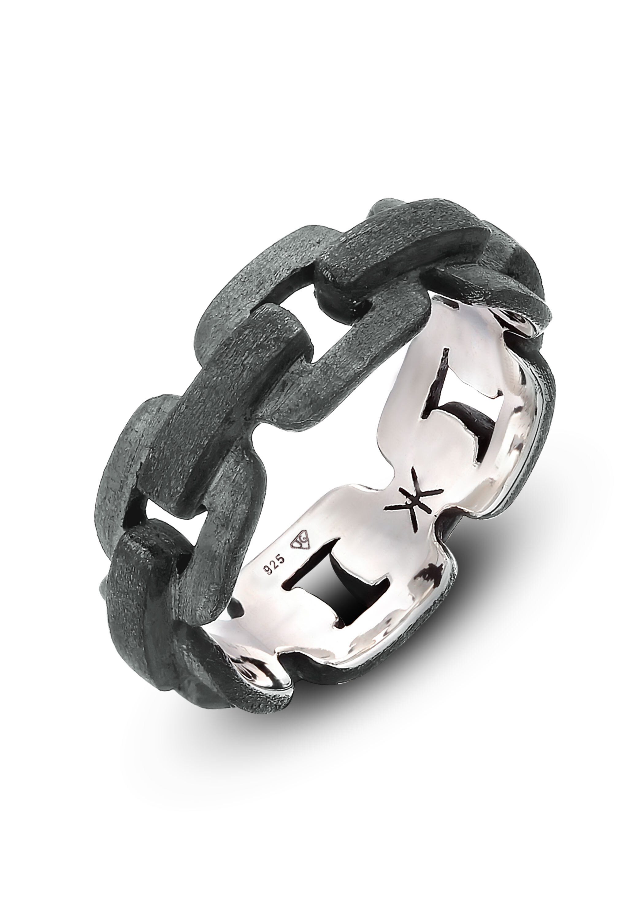 Kuzzoi Silberring Herren Anker Kettenring Trend 925 Silber