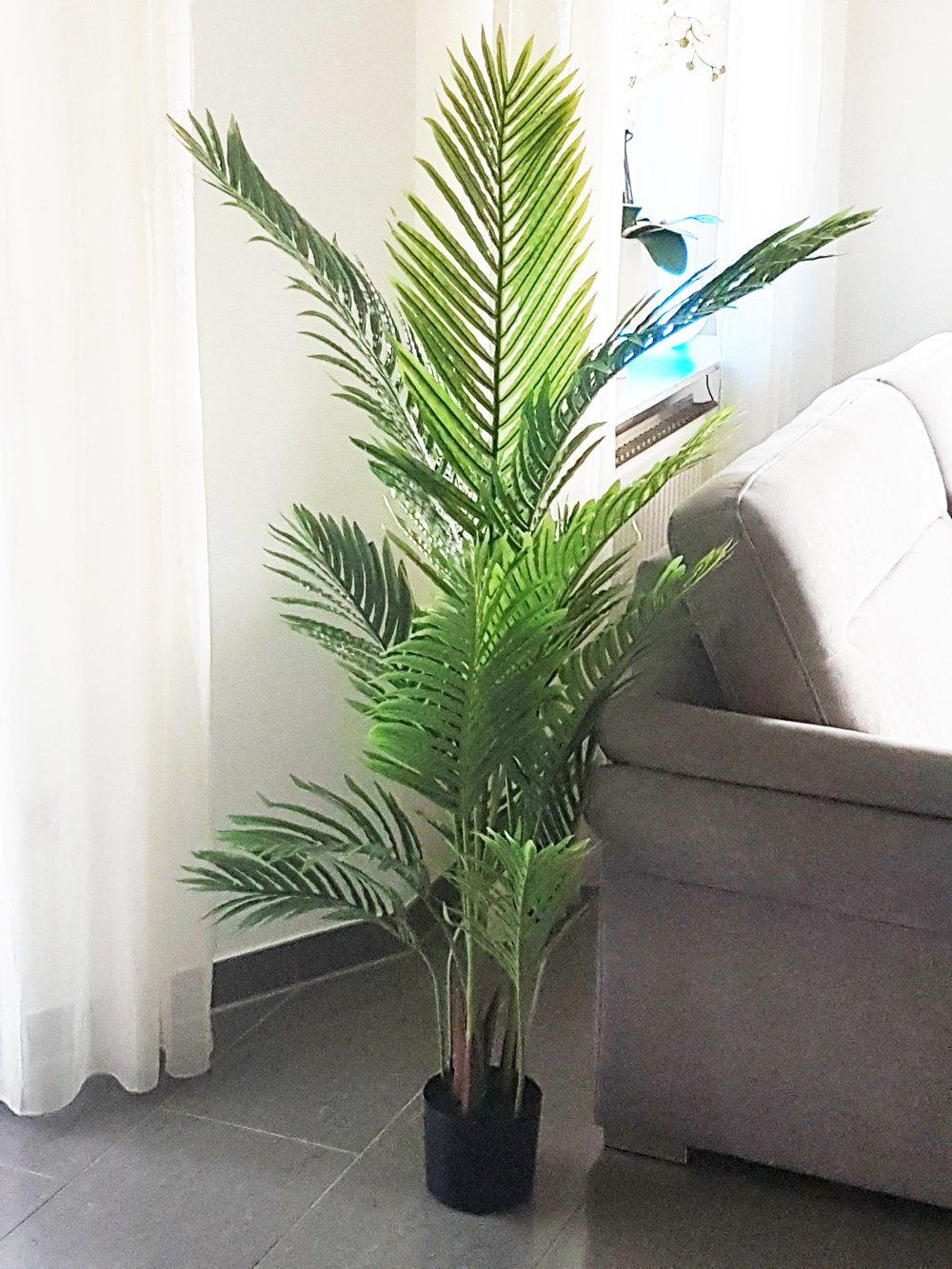 Kunstpalme Arnusa, cm, künstliche im fertig Topf 140 Palme, Höhe Pflanze