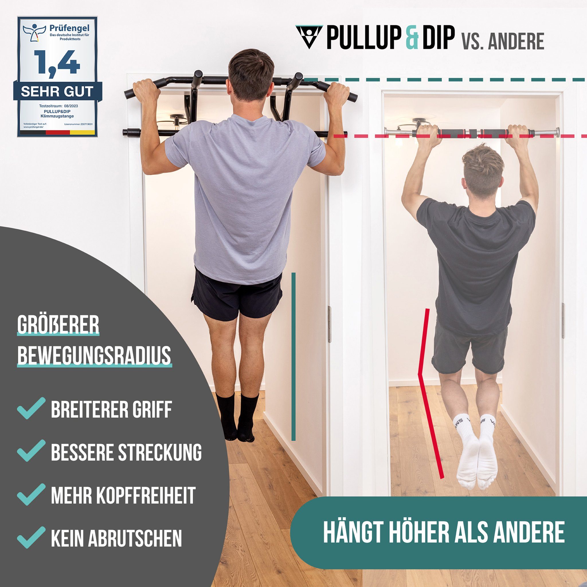 Pullup & Dip Türreck PULLUP & DIP Klimmzugstange für Türrahmen zum Einhängen (1-tlg)