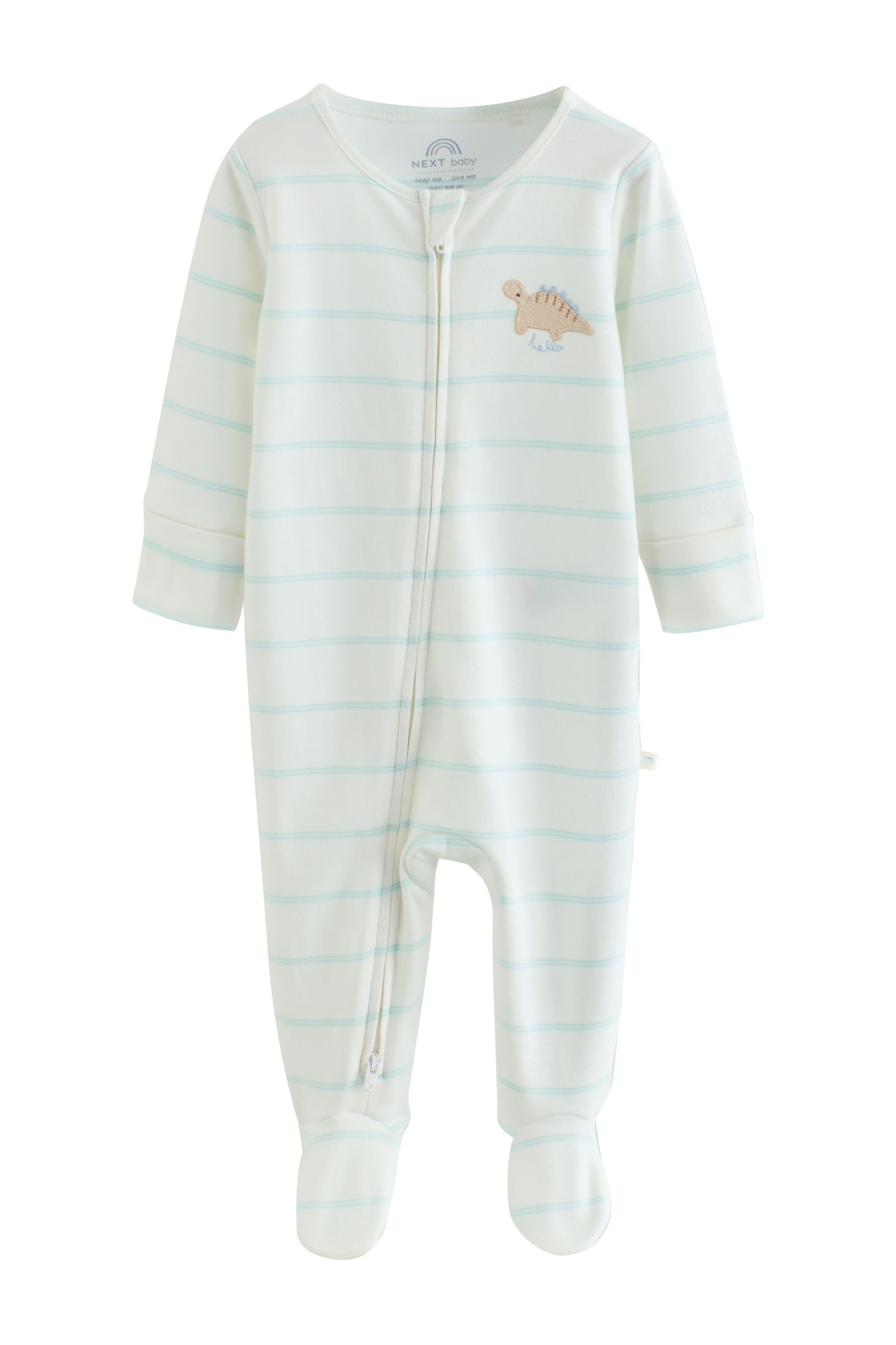 Next Schlafoverall 3er-Pack Babyschlafanzüge mit Zweiwege-RV (3-tlg) – Bild 5 von 5