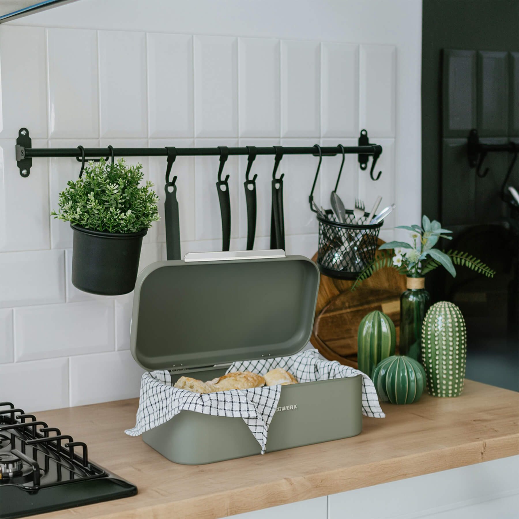 SIEGWERK Brotkasten SIEGWERK - PANOVA aus Metall langlebig & hochwertig, Stahlblech pulverbeschichtet, Metall