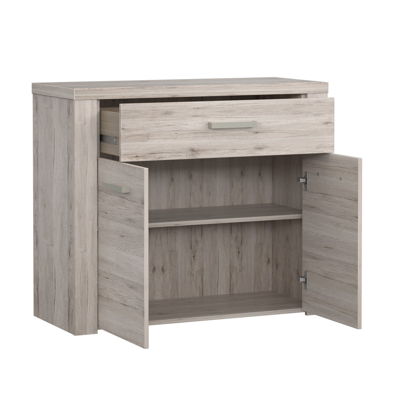 Newroom Sideboard Sandeiche 96 cm, Sideboard Sandeiche Modern Sideboard Highboard Wohnzimmer