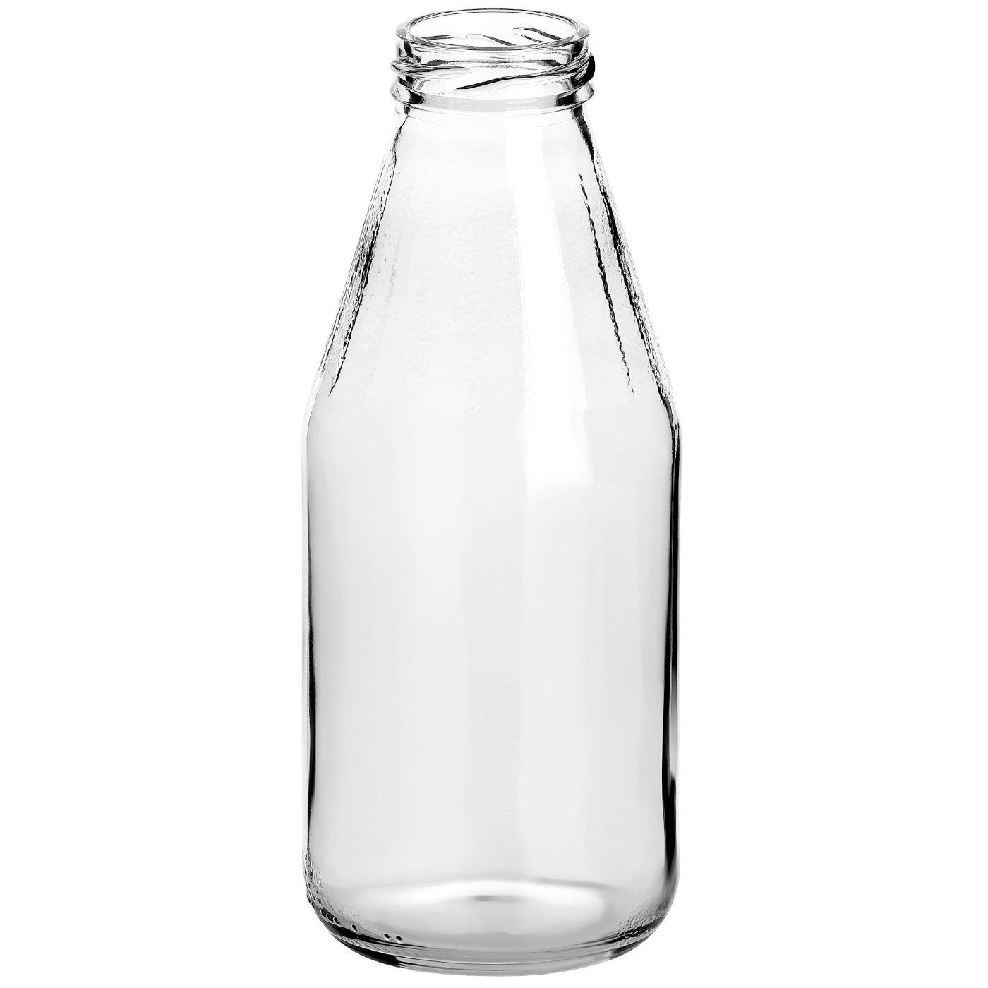 gouveo Trinkflasche Saftflaschen 500 6er 0,5 weiß Set, ml Kleine - Flasche Schraub-Deckel l, mit