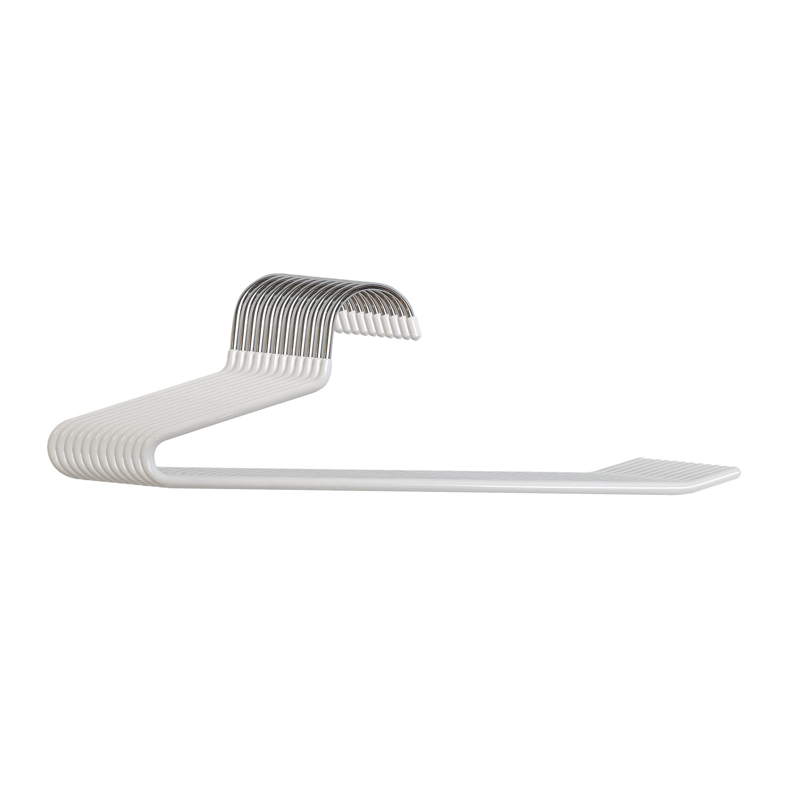 relaxdays Kleiderbügel Rutschfestes Hosenbügel Set, (Set, 12-tlg), weiß günstig online kaufen