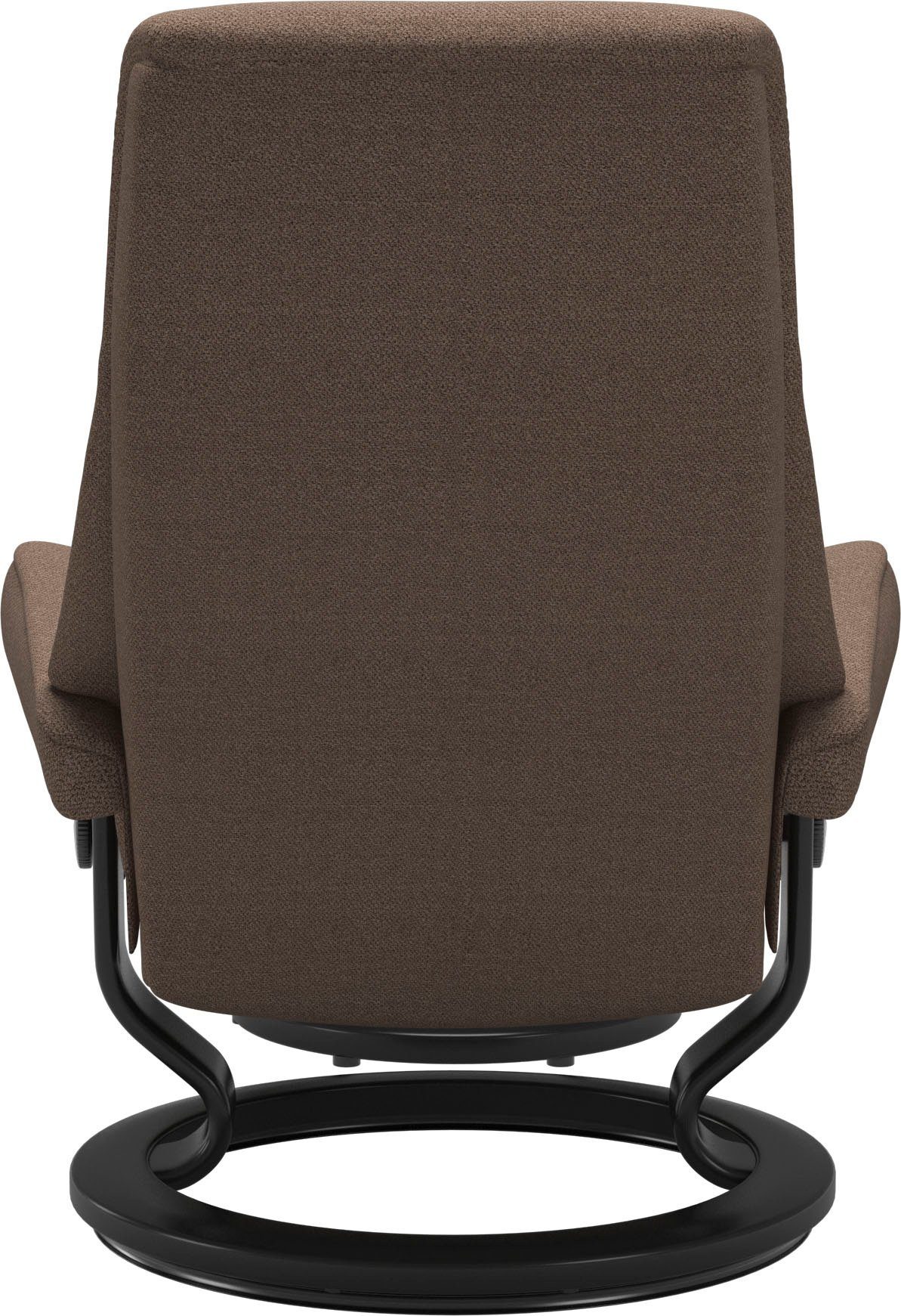 Relaxsessel Schwarz Base, View mit mit Hocker), Relaxsessel L,Gestell Größe Classic (Set, Stressless®