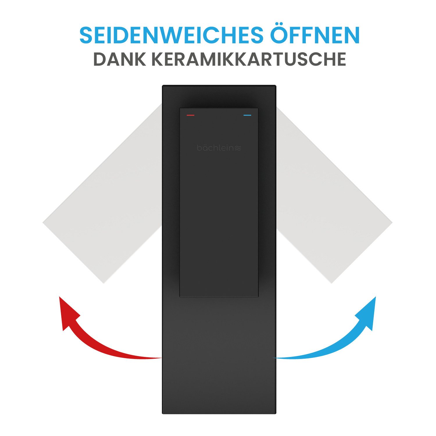 Bächlein Badarmatur Elegante Badarmatur Tamina (Schwarz) hochwertige Designarmatur mit Wasserfalloptik – Bild 3 von 5