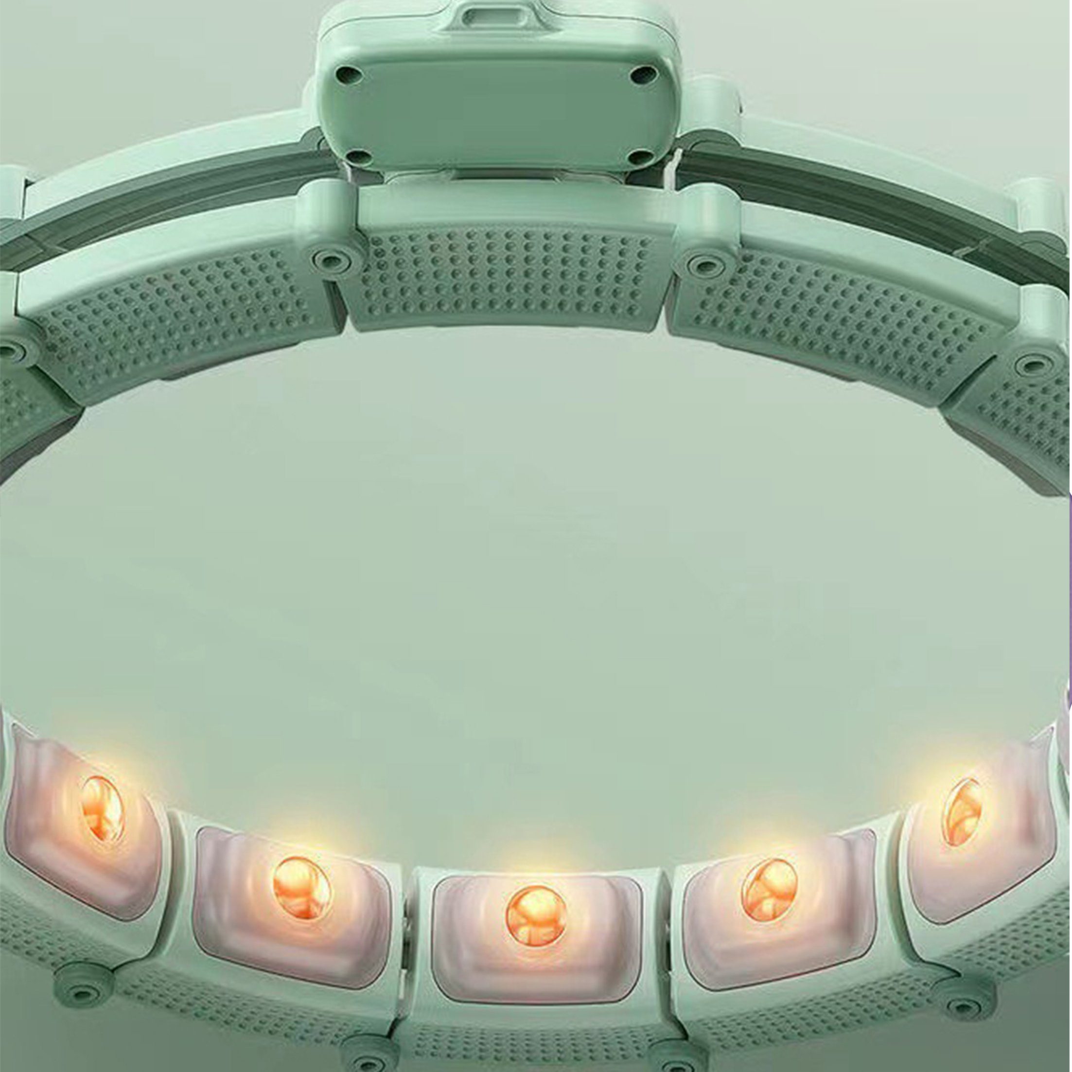 mit Hoop Hula 360°Massage Smart Hüftgürtel Abschnitt einem 21 einstellbar, Grün Hula-Hoop-Reifen zählbare KINSI