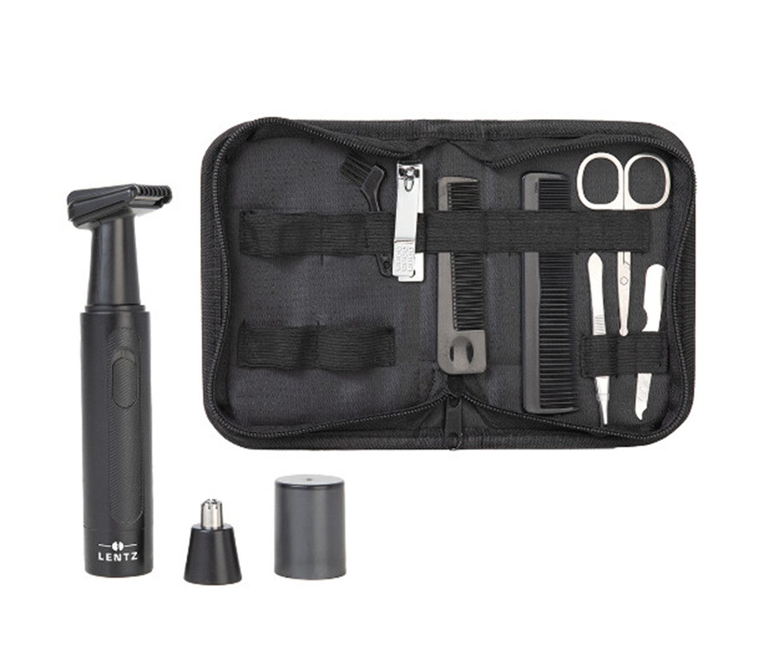 Lentz Nagelpflege-Set, Reise-Set mit Etui, Trimmer & Pflege Set für unterwegs