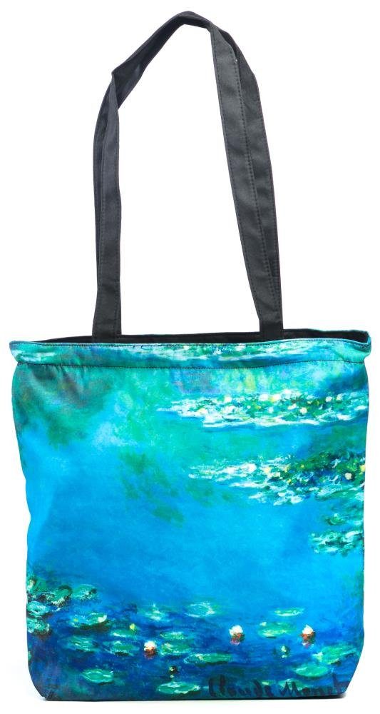 Luckyweather not just any other day Shopper Einkaufstasche / Shopping Bag Motiv WATER LILIES (1-tlg., 1 Stück Shopping Bag), Schultertasche beidseitig bedruckt mit Motiv bedruckt