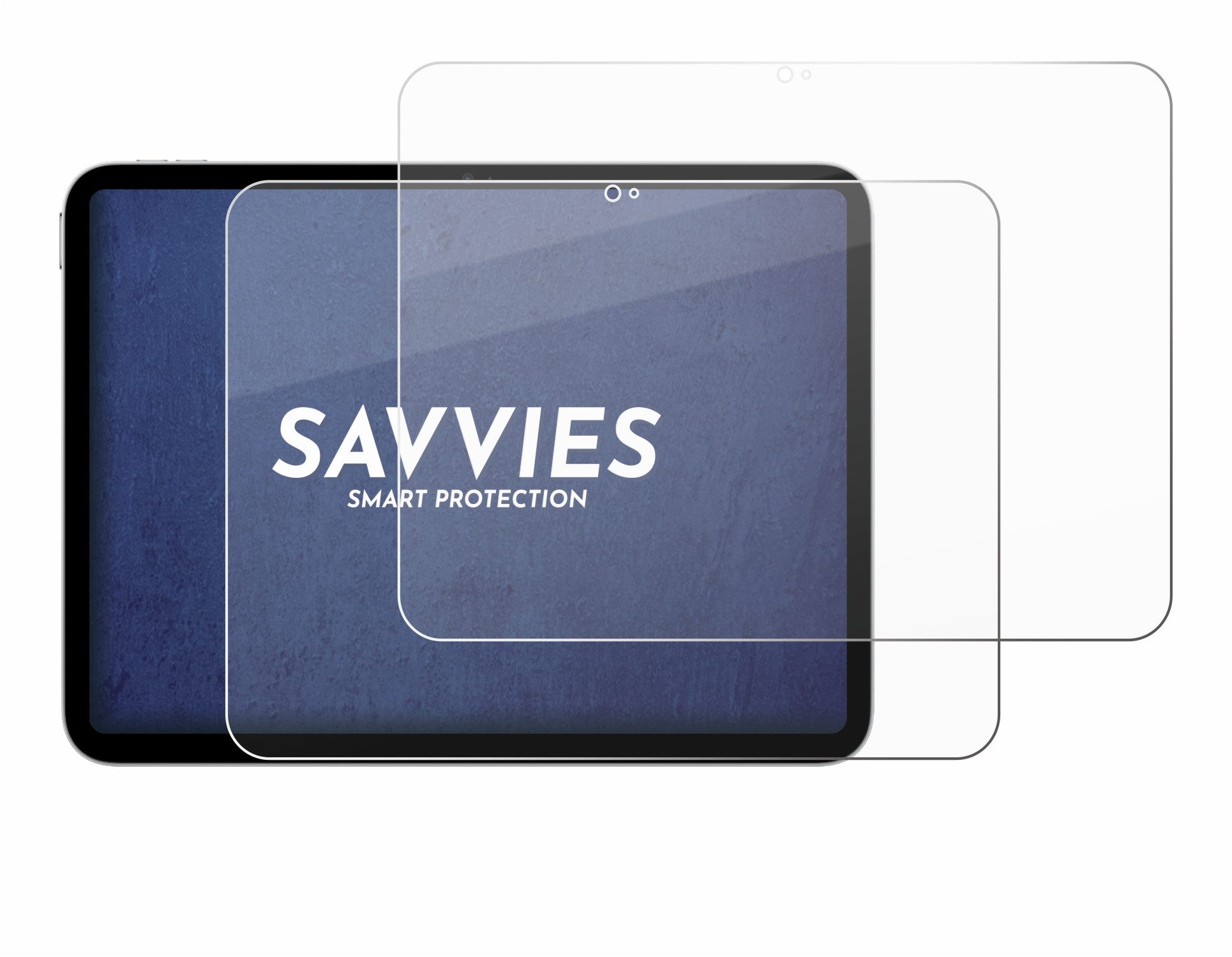Savvies Displayschutzglas Schutzglas Panzer für Apple iPad A16 11" WiFi 2025 (11. Gen), 2 Stück, Schutzfolie Display Schutz Glas Folie klar