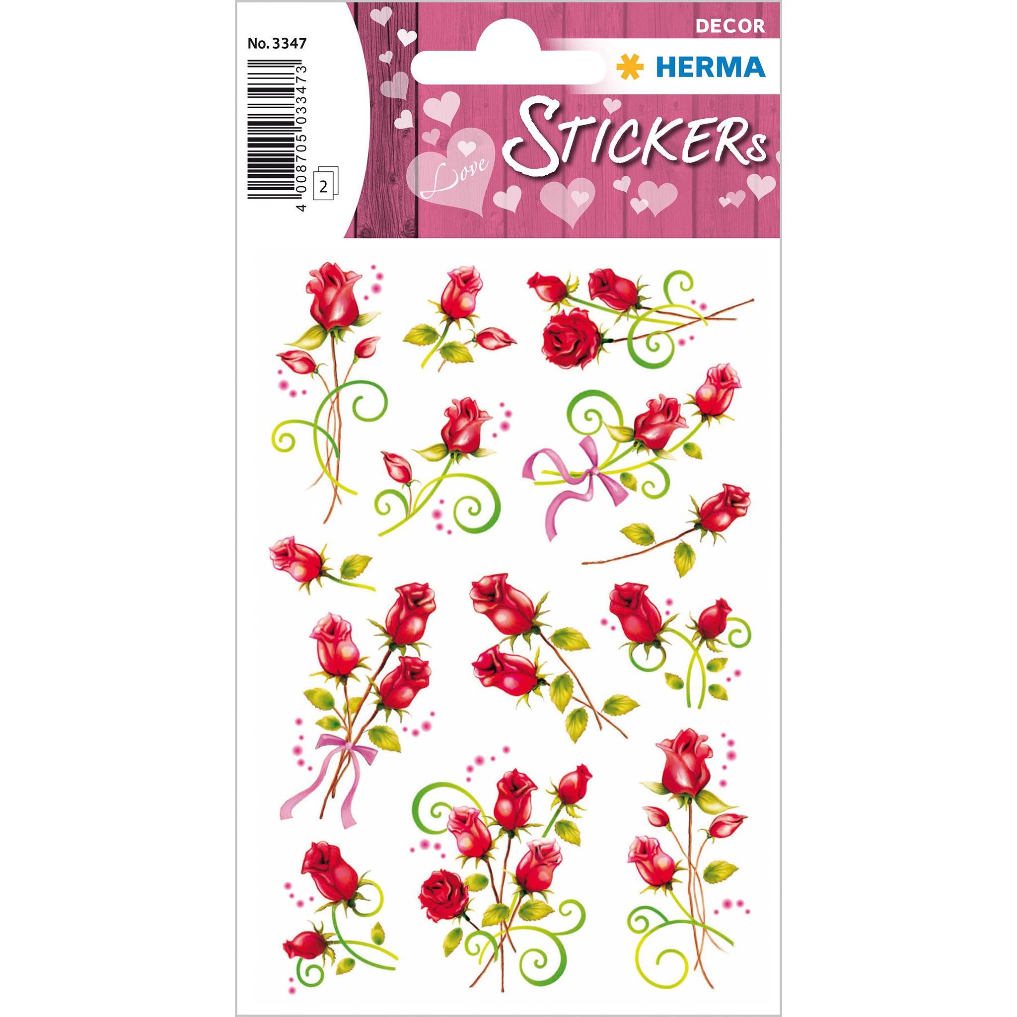 HERMA Sticker Herma Sticker DECOR Blumen Rosen 2 Bl