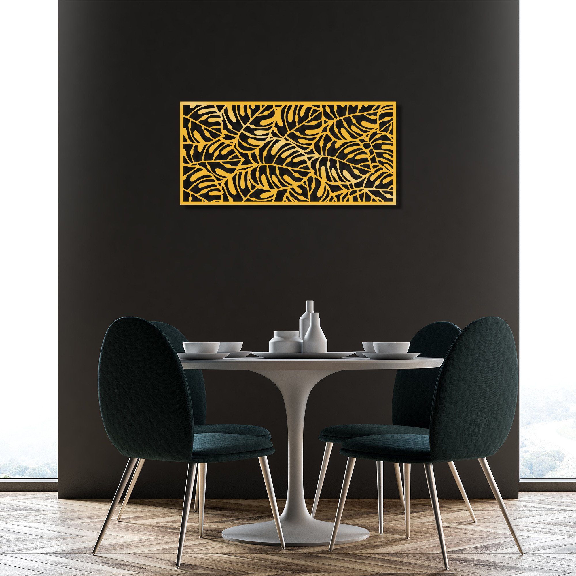 48 100% x TNL1967, Gold, Metall Wallity 100 cm, Wanddekoobjekt