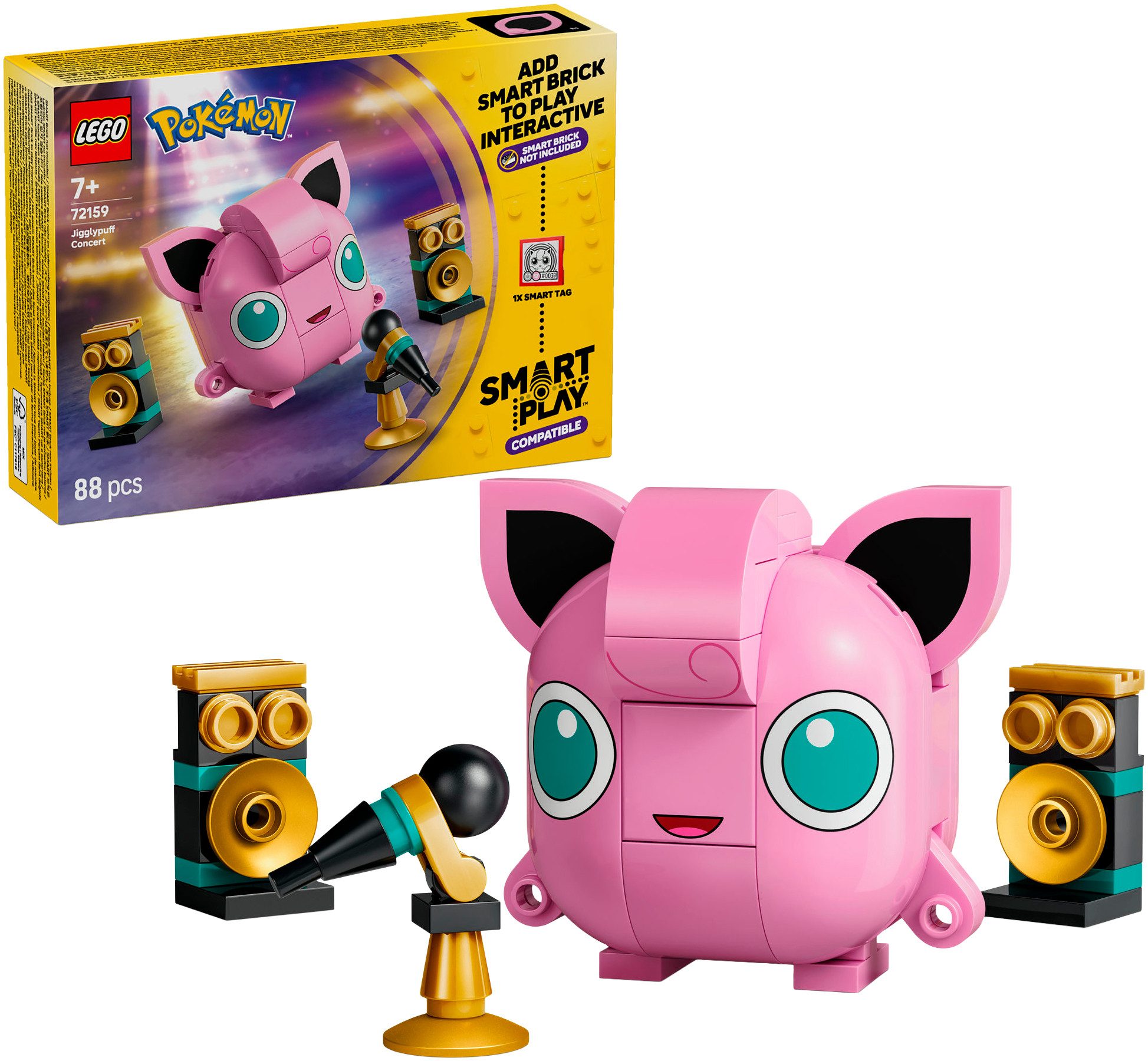 LEGO® SMART Play™ Pummeluff-Konzert (72159), LEGO Pokémon Konstruktionsspielsteine, (88 St), Mit SMART Brick kompatibel (nicht enthalten)