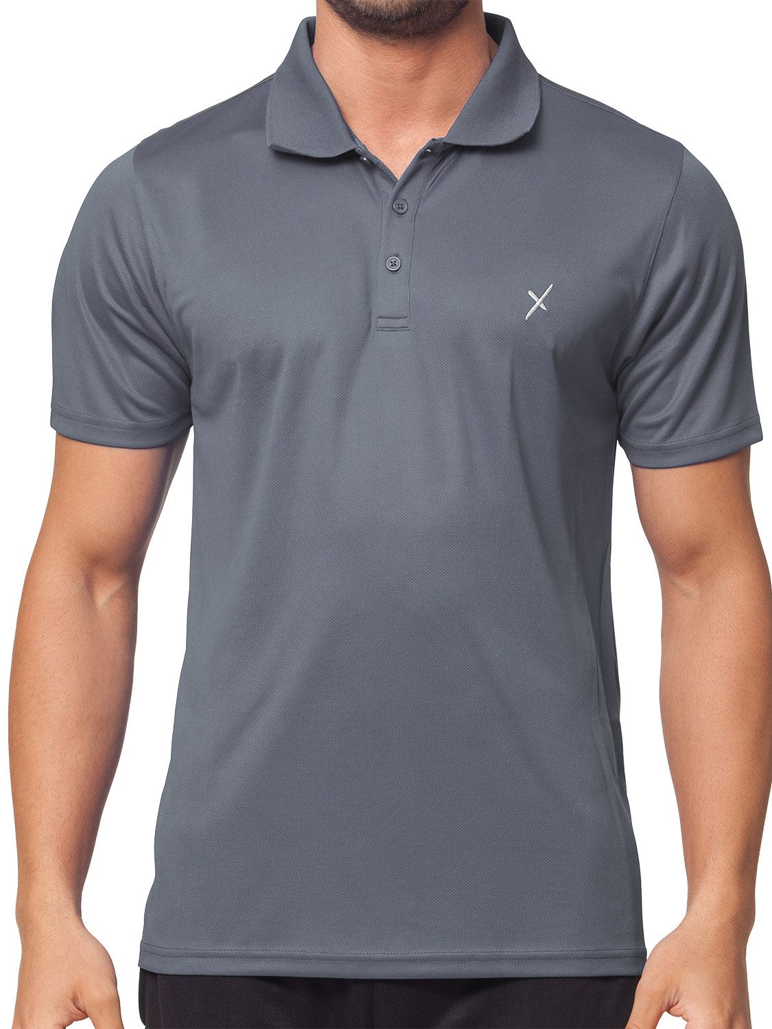 CFLEX Trainingsshirt Herren Sport Fitness Polo-Shirt Sportswear Collection günstig online kaufen