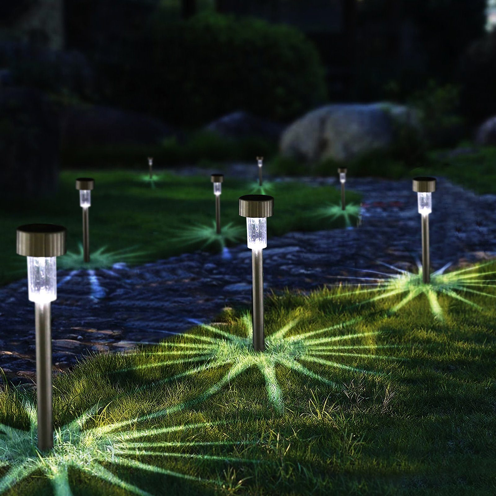 GlobaLink LED Solarleuchte Solarleuchten IP44 Wasserdichte, Garten  Dekoration