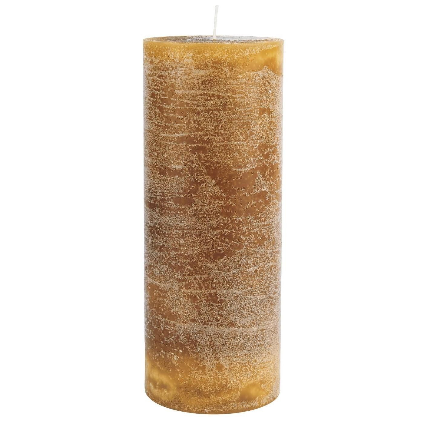 Ib Laursen Rustic-Kerze Rustikale Stumpenkerze durchgefärbt Kerze Tischkerze, Dekorative Stumpenkerze mit rustikaler Oberfläche und natürlichem Look