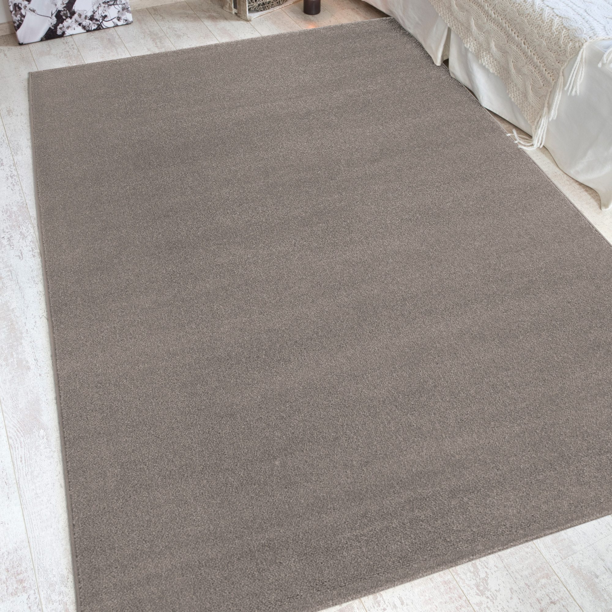 Andiamo Teppich Jerez, rechteckig, Höhe: 8 mm, Kurzflor, gewebt, Uni-Farben, auch als Läufer