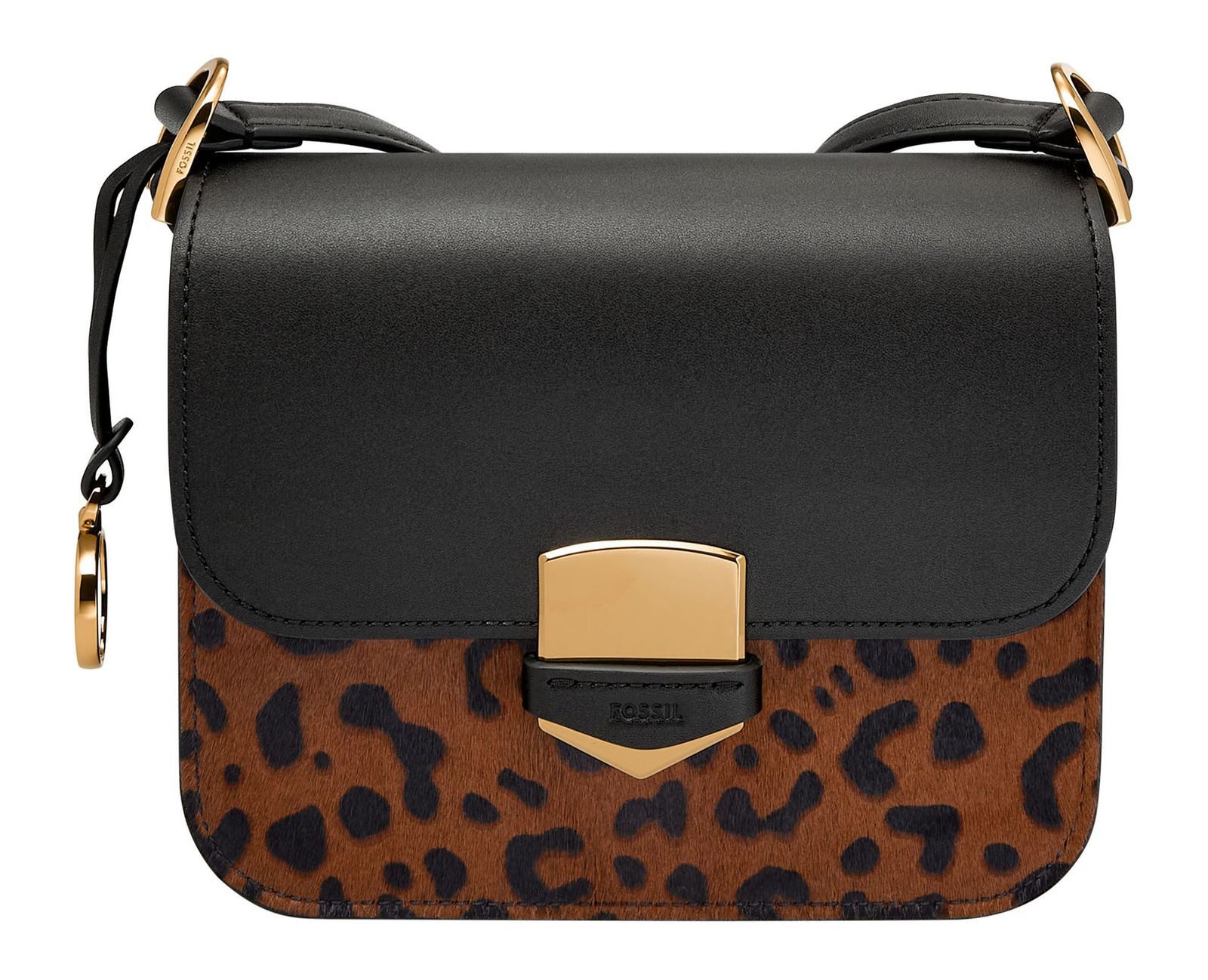 Fossil Umhangetasche Flap Crossbody aus echtem Leder