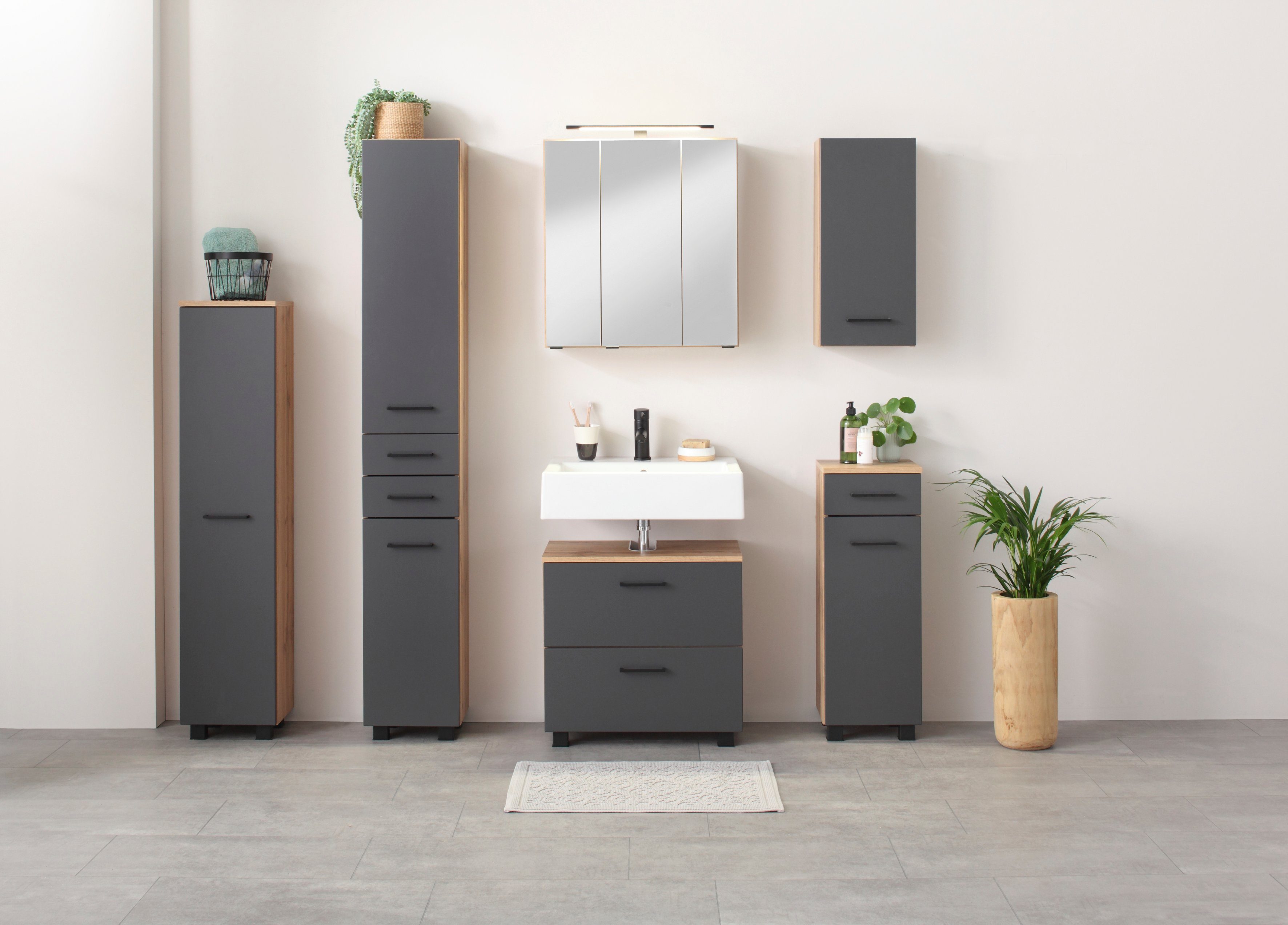 welltime Waschbeckenunterschrank Trento, verschiedene Ausführungen und Farb günstig online kaufen