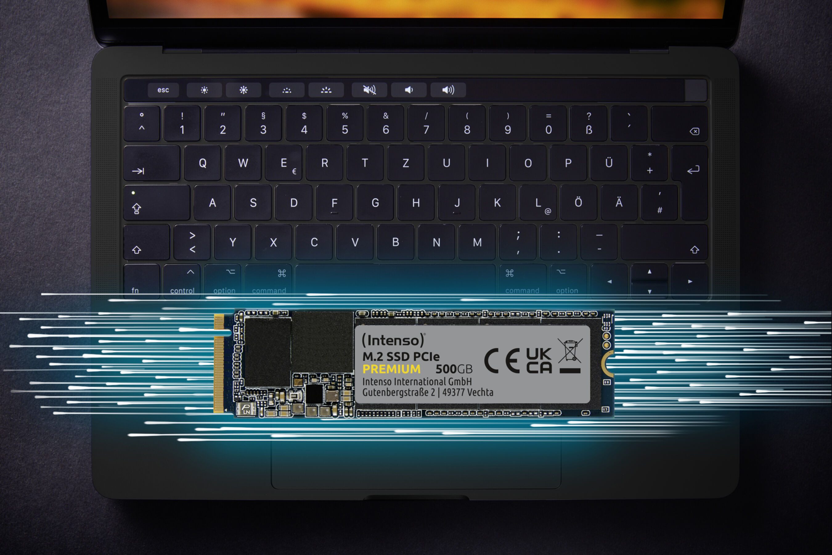 Intenso 3835470 SSD-Festplatte (2 TB) M.2" 2100 MB/S Lesegeschwindigkeit, 1700 MB/S Schreibgeschwindigkeit