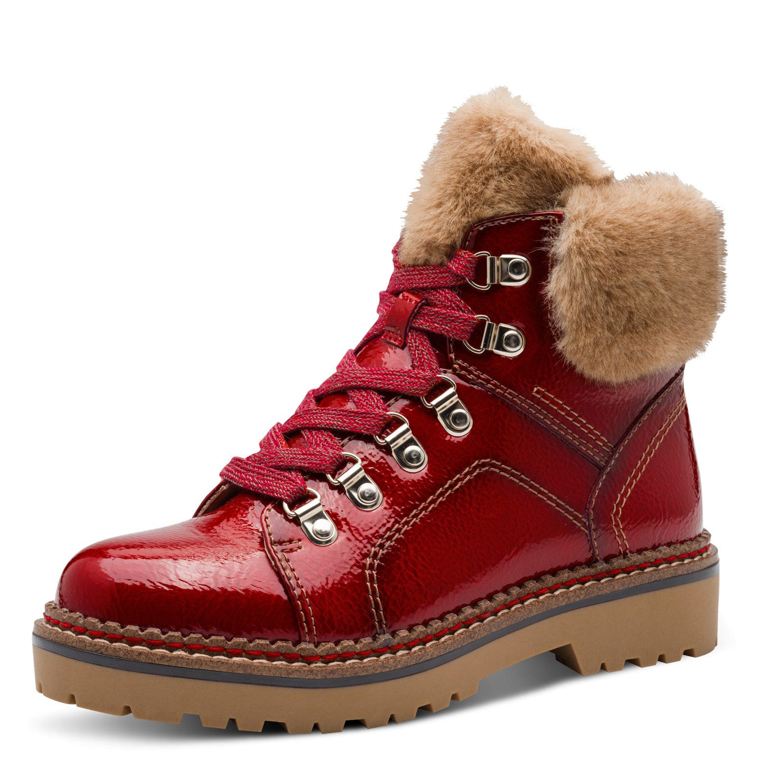 Tamaris Tamaris Damen Stiefelette 1-26264-43-524 RED PATENT Stiefelette