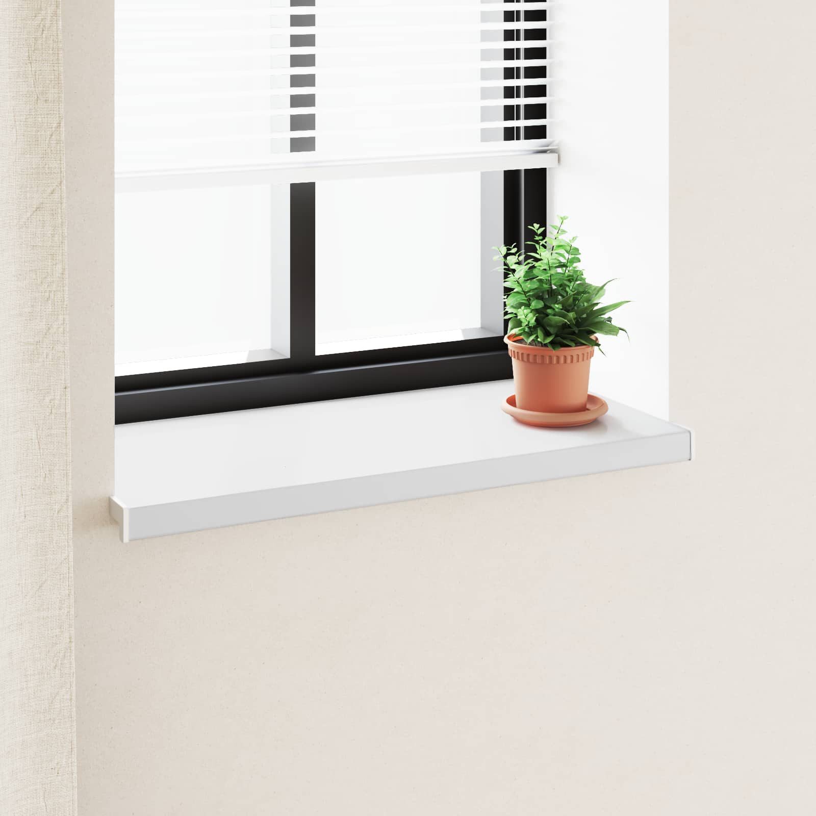 vidaXL Fensterbank Fensterbank Weiß 80 x 40 x 4,5 cm PVC