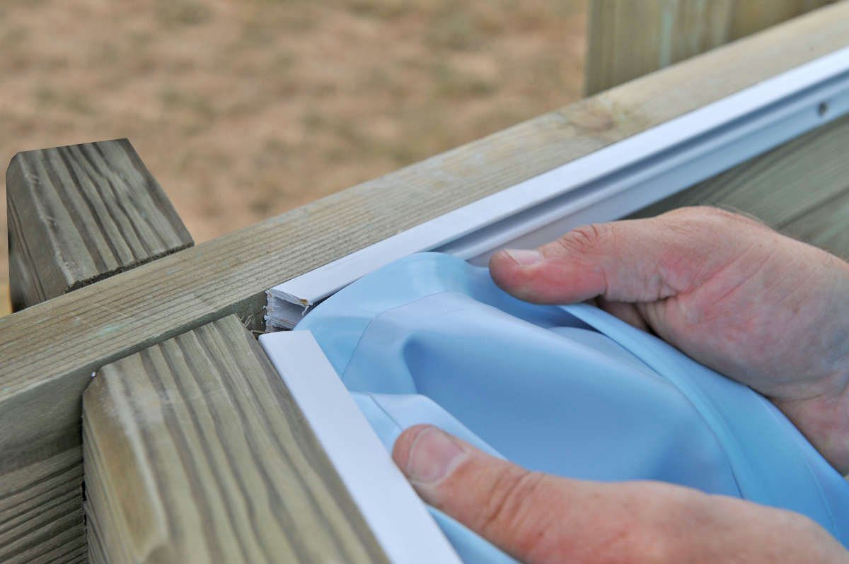 Thumbnail - Poolomio Pool TREND Holzpool-Set Achteckig Langform - 610 x 400 x 124 cm - verschied (Set)