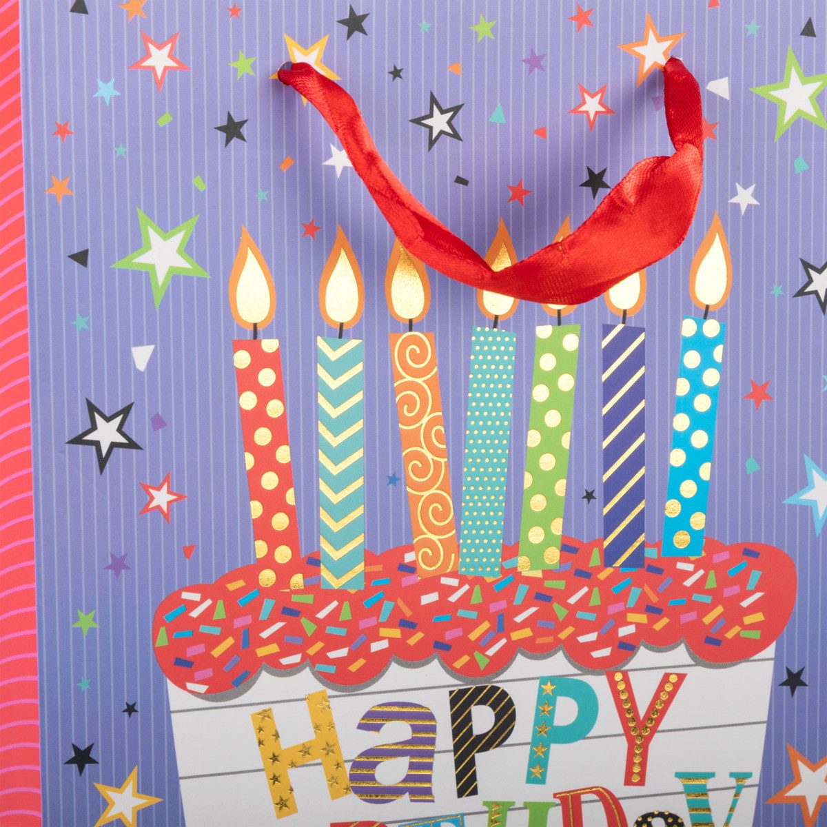 Idena Tragetasche Geschenktasche - Geburtstag, Kerzen, 18 x 23 x 8 cm, 210g/m² – Bild 3 von 5