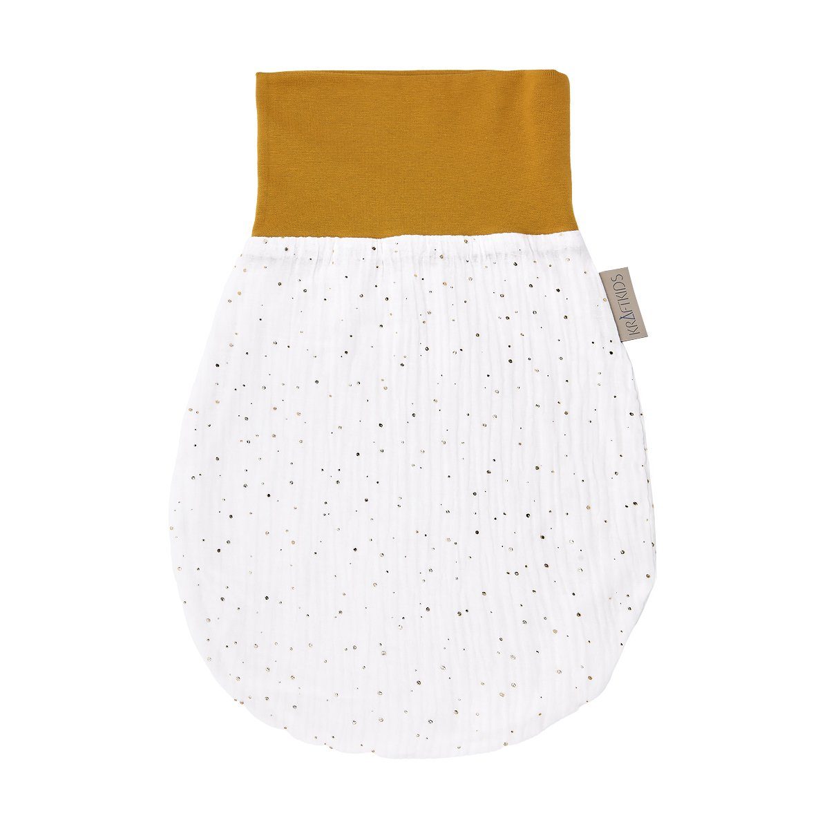 KraftKids Babyschlafsack Musselin goldene Schichten Weiß, 100% Stoff, auf Sommer/Frühling-Variante, zwei Stoff Baumwolle, hochwärtiger Punkte