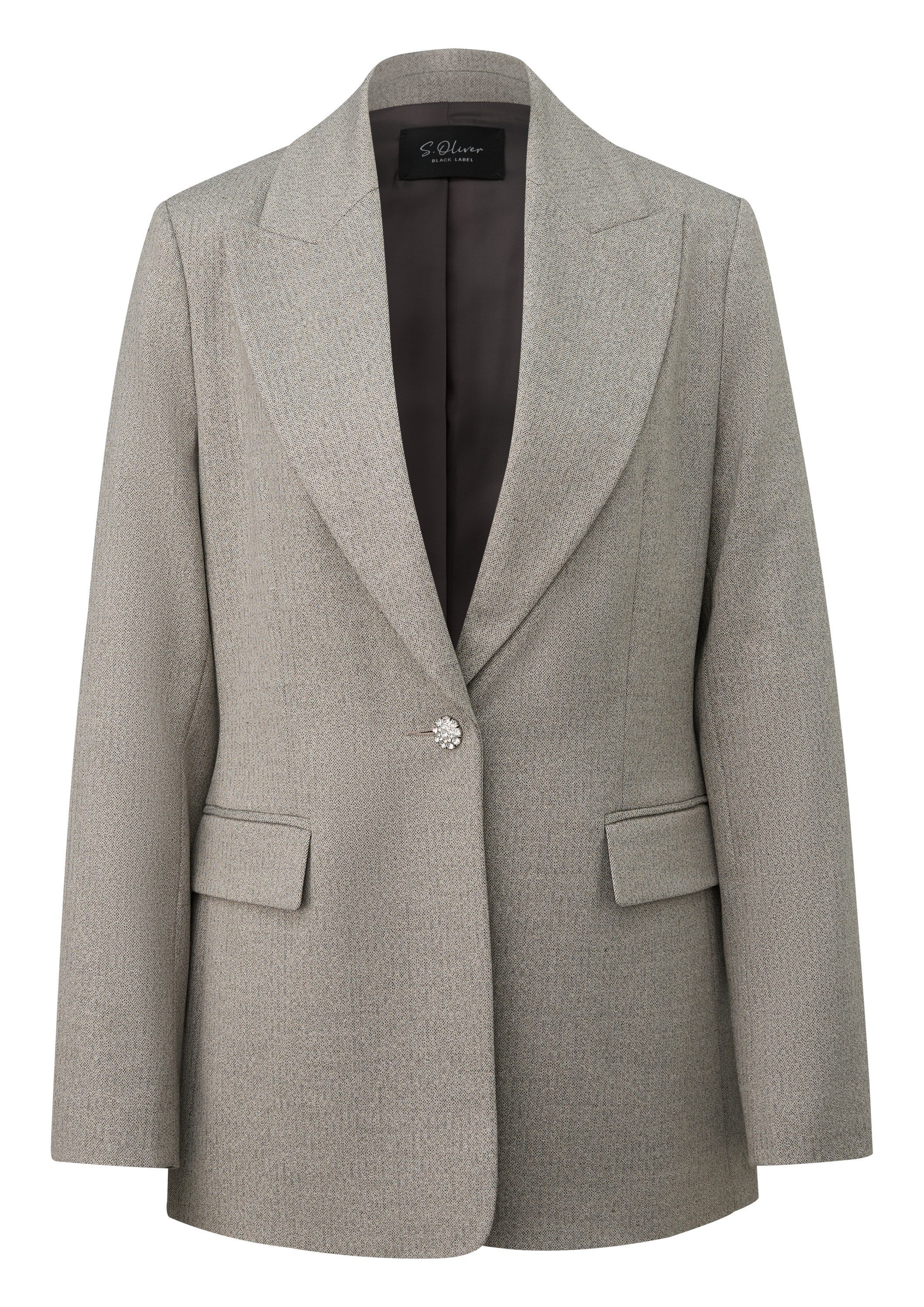 s.Oliver Jackenblazer Indoor-Blazer Eleganter Blazer im Slim Fit mit Glitze günstig online kaufen