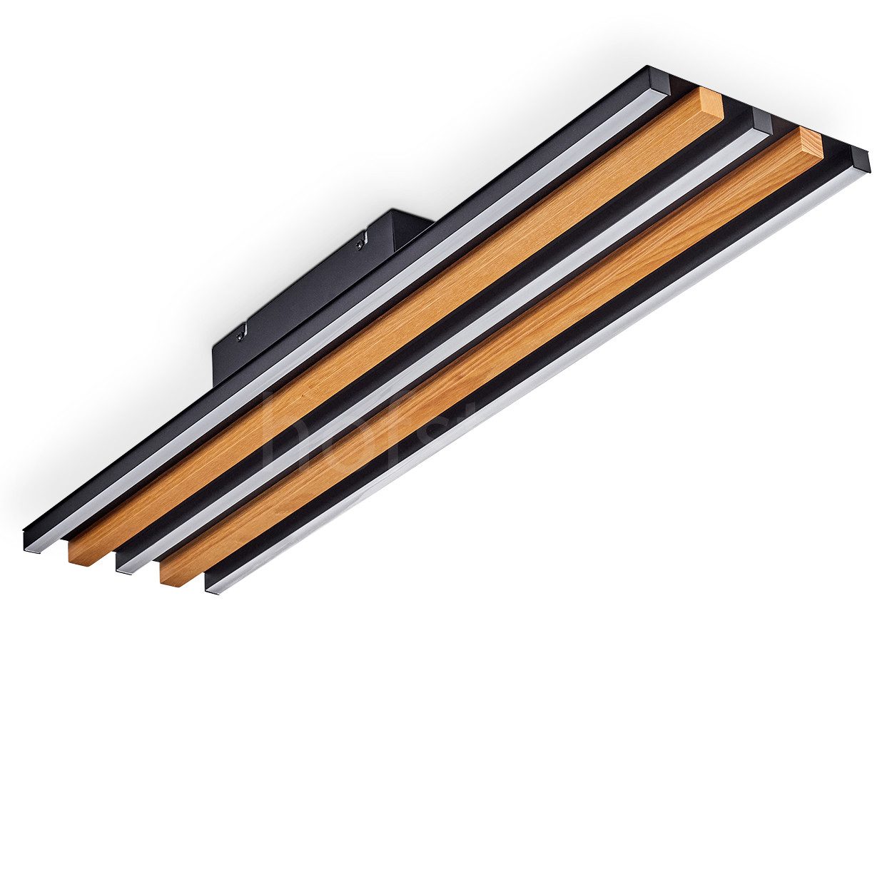 hofstein Deckenleuchte dimmbare Deckenlampe aus Metall/Holz/Kunststoff günstig online kaufen