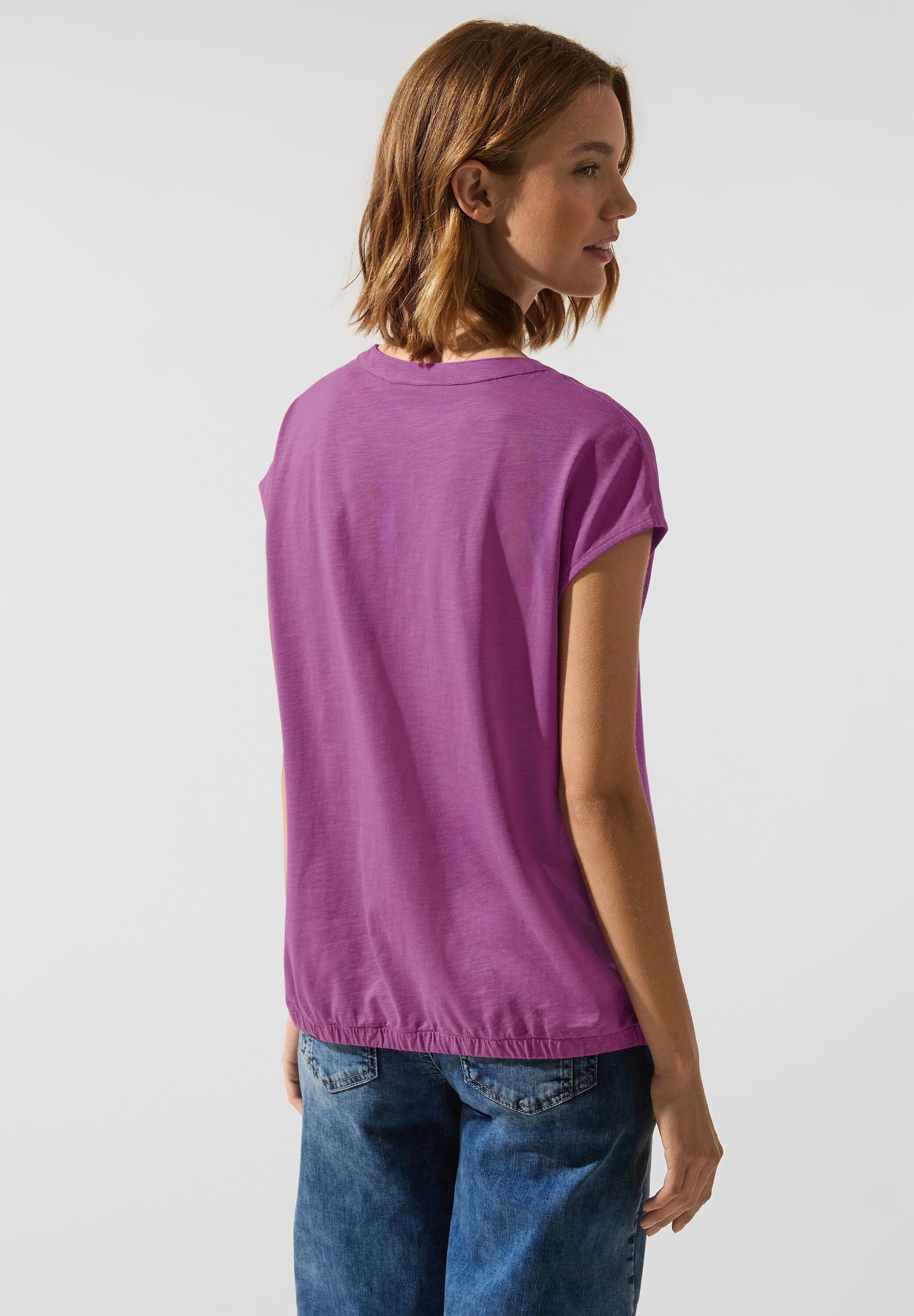 lilac T-Shirt ONE in STREET Unifarbe meta