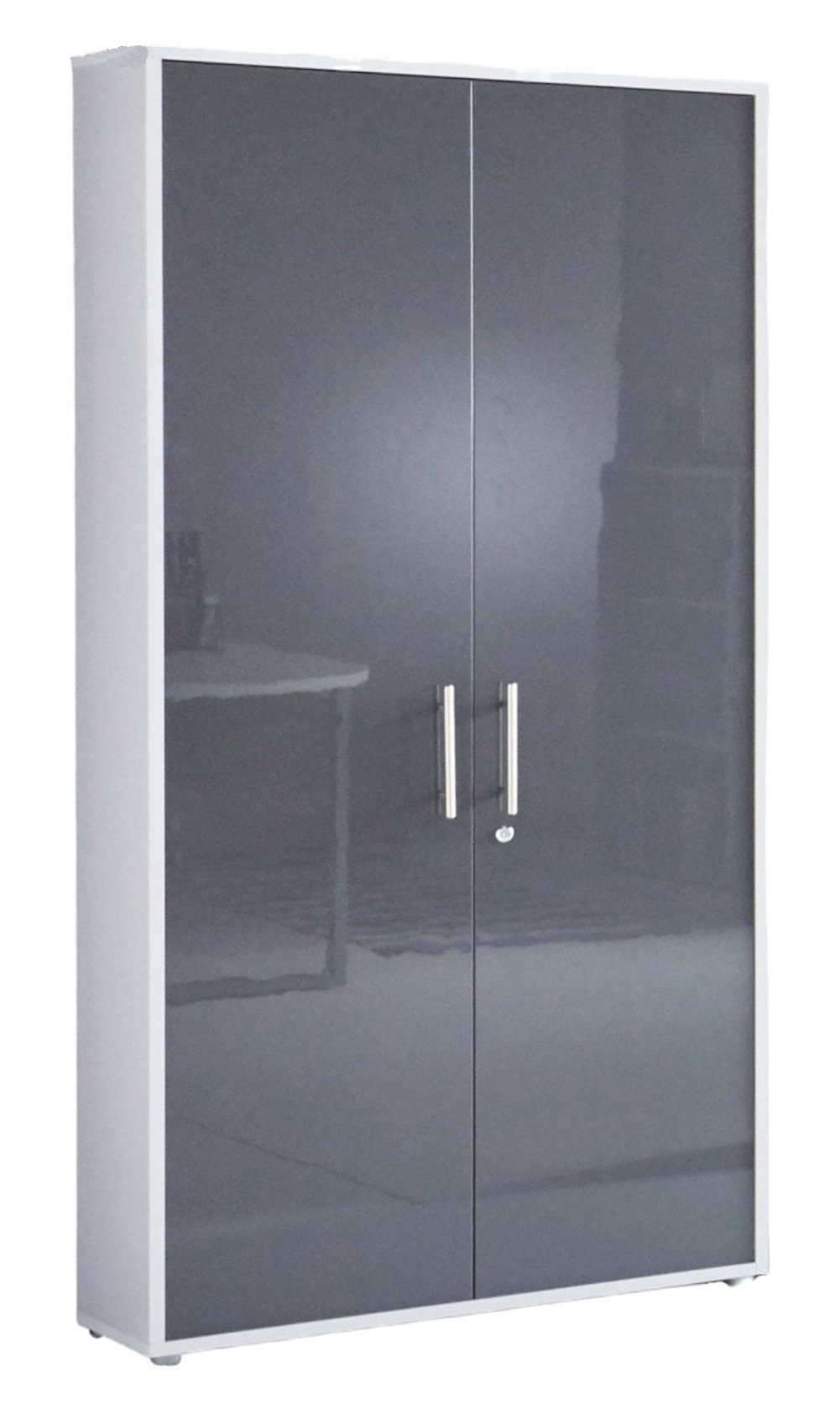 BMG Möbel Aktenschrank Büromöbel Office Edition 10 (Aktenschrank Regal Set, besteht aus 2x Aktenschrank und 1x Regal) mit viel Stauraum, abschließbar