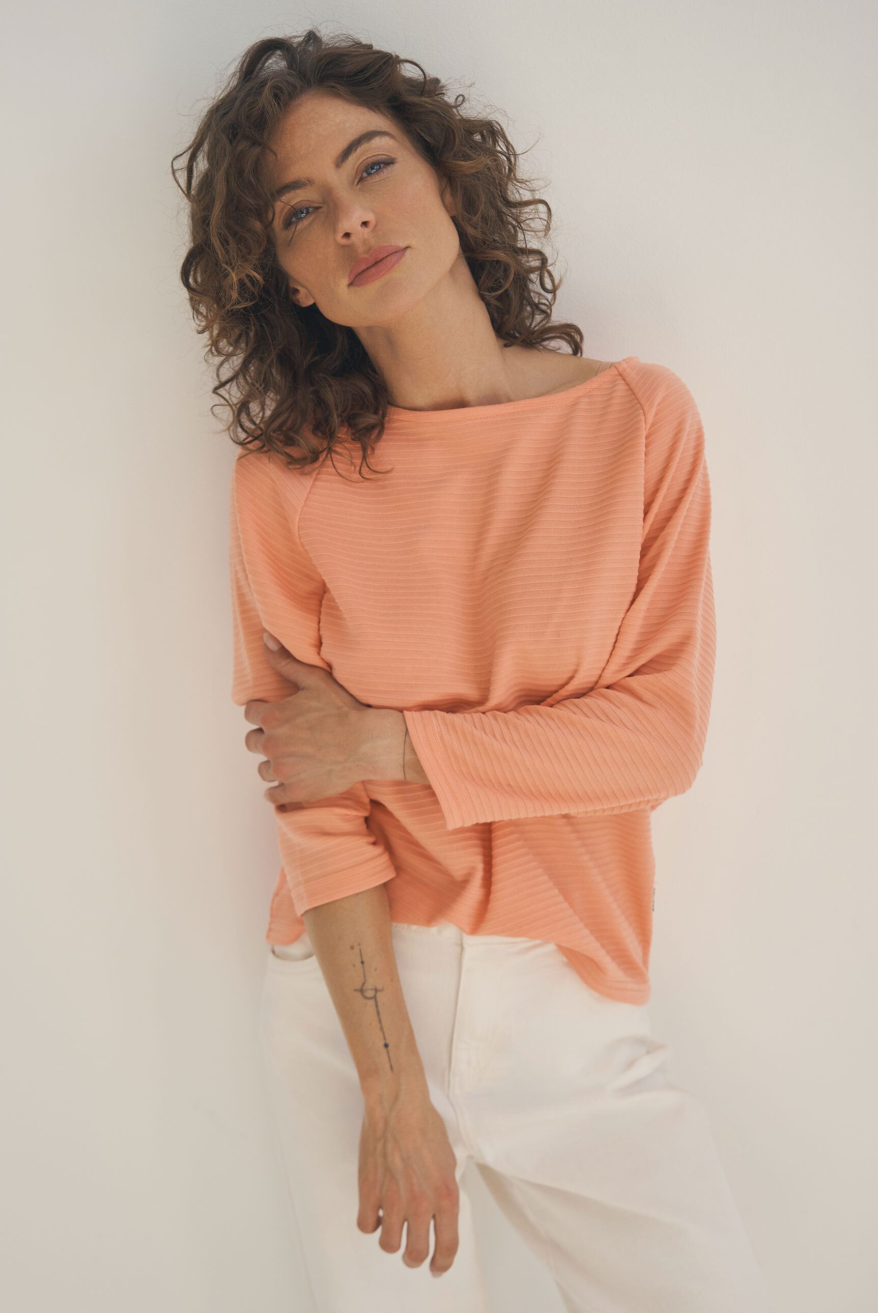 SENSES.THE LABEL Sweater mit verkürzten Ärmeln günstig online kaufen