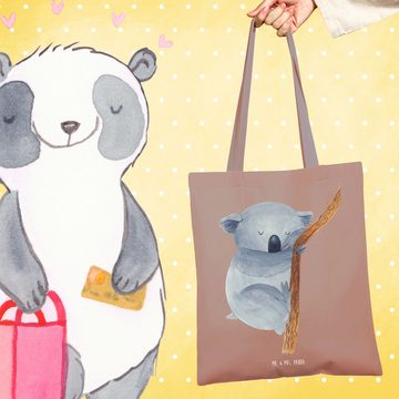 Mr. & Mrs. Panda Tragetasche Koalabär - Braun Pastell - Geschenk, Einkaufstasche, Tiermotive, träu (1-tlg), Lange Tragegriffe