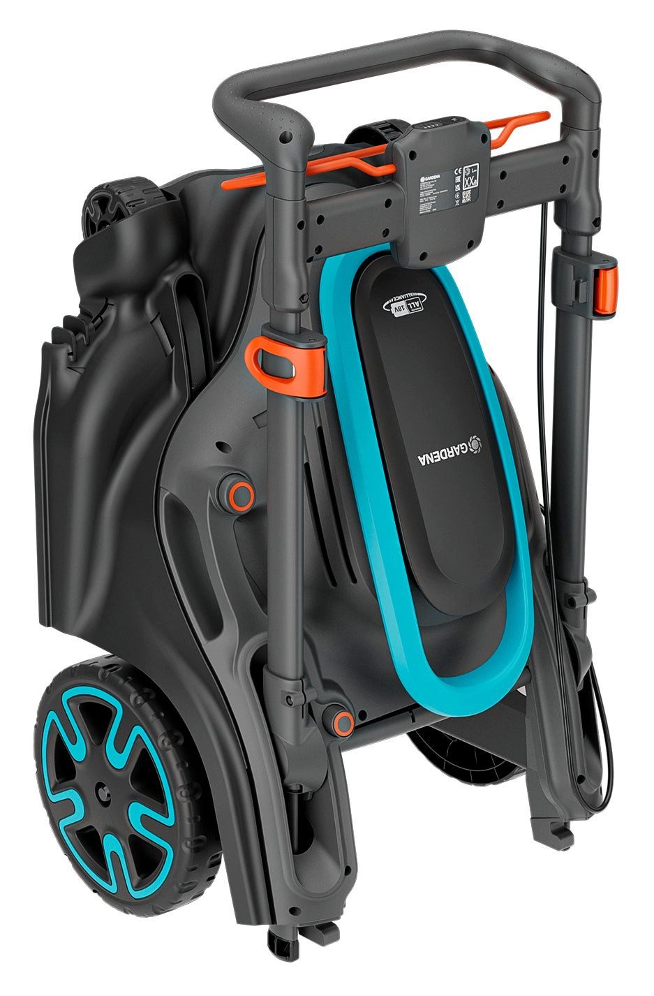 GARDENA Akkurasenmäher PowerMax Duo 46/36V P4A Ready-To-Use Set 2, 46 cm Schnittbreite, mit zwei Messern und POWER FOR ALL-Akku