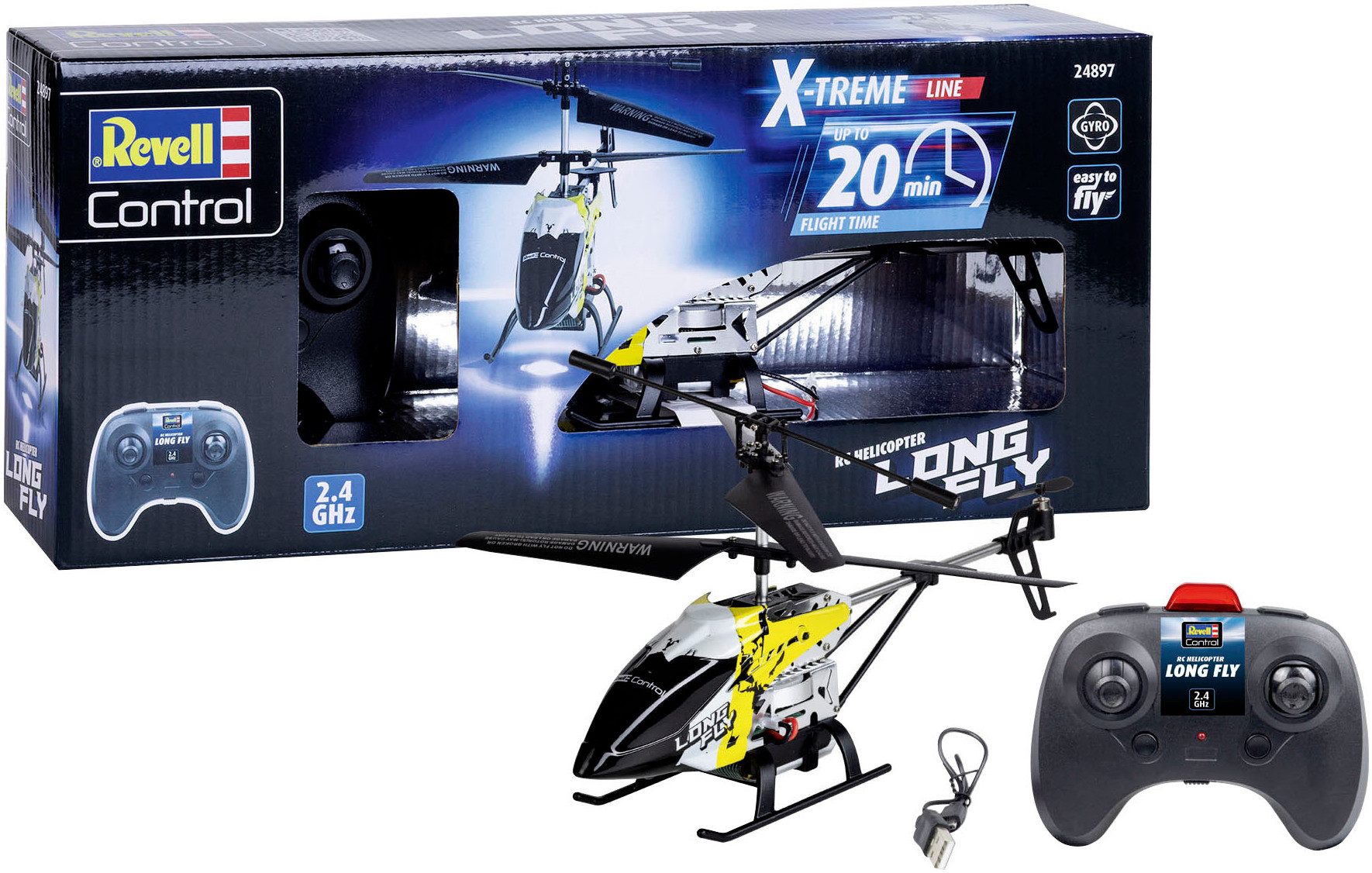 Revell® RC вертолеты Revell Control RC X-TREME Long Fly", 2,4 GHz, mit LED-Beleuchtung