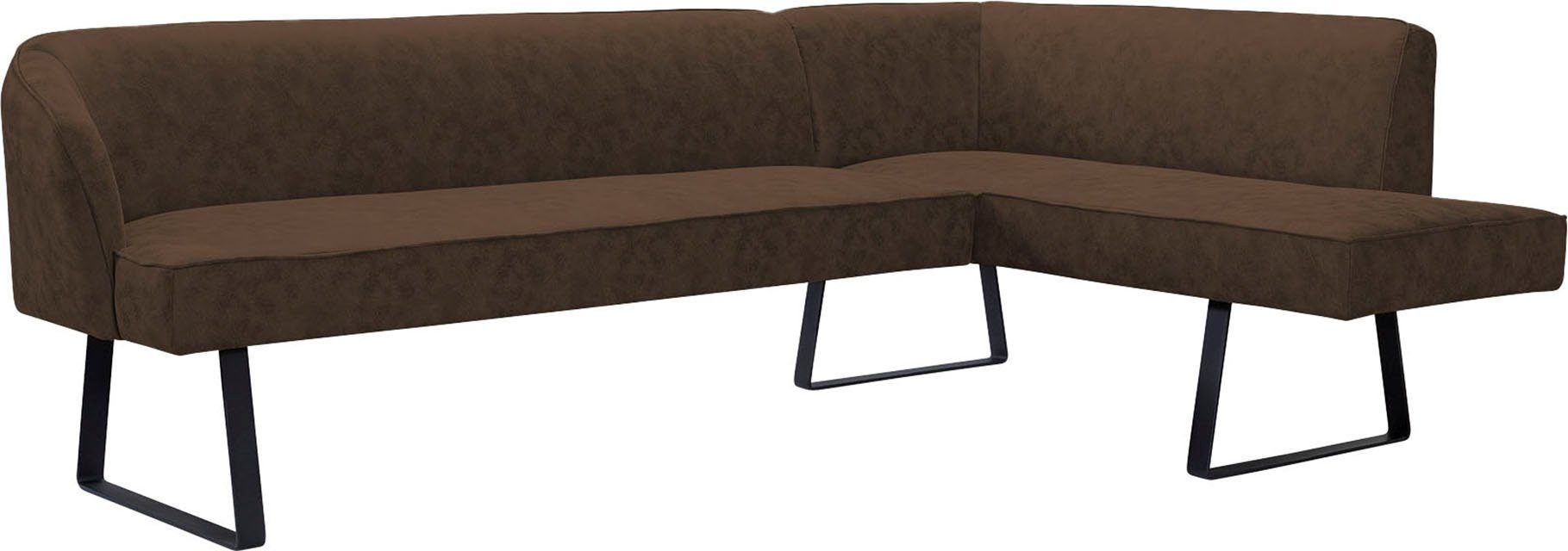 exxpo - sofa fashion mit Americano, Keder Bezug Qualitäten und verschiedenen in Eckbank Metallfüßen