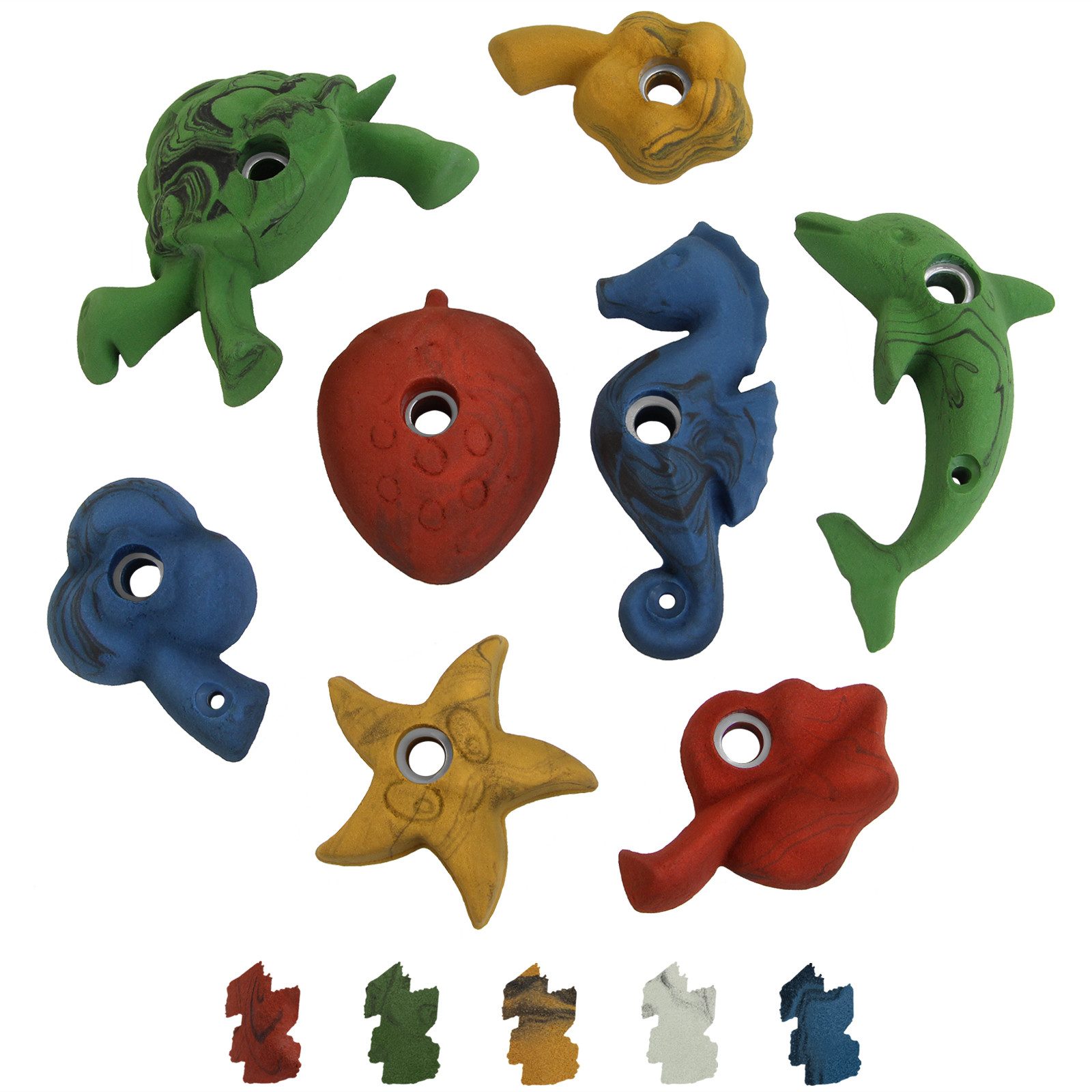 ALPIDEX Klettergriff ALPIDEX 8 Kinder Klettergriffe in Tierform