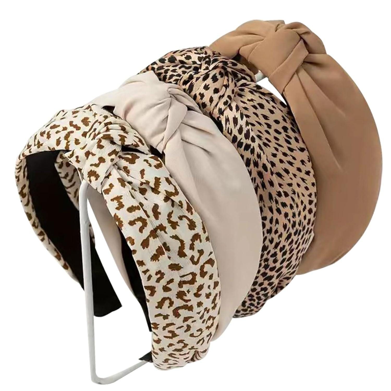 Haarreif Haarreifen Damen Mädchen 4 Stück breites Stirnband Set