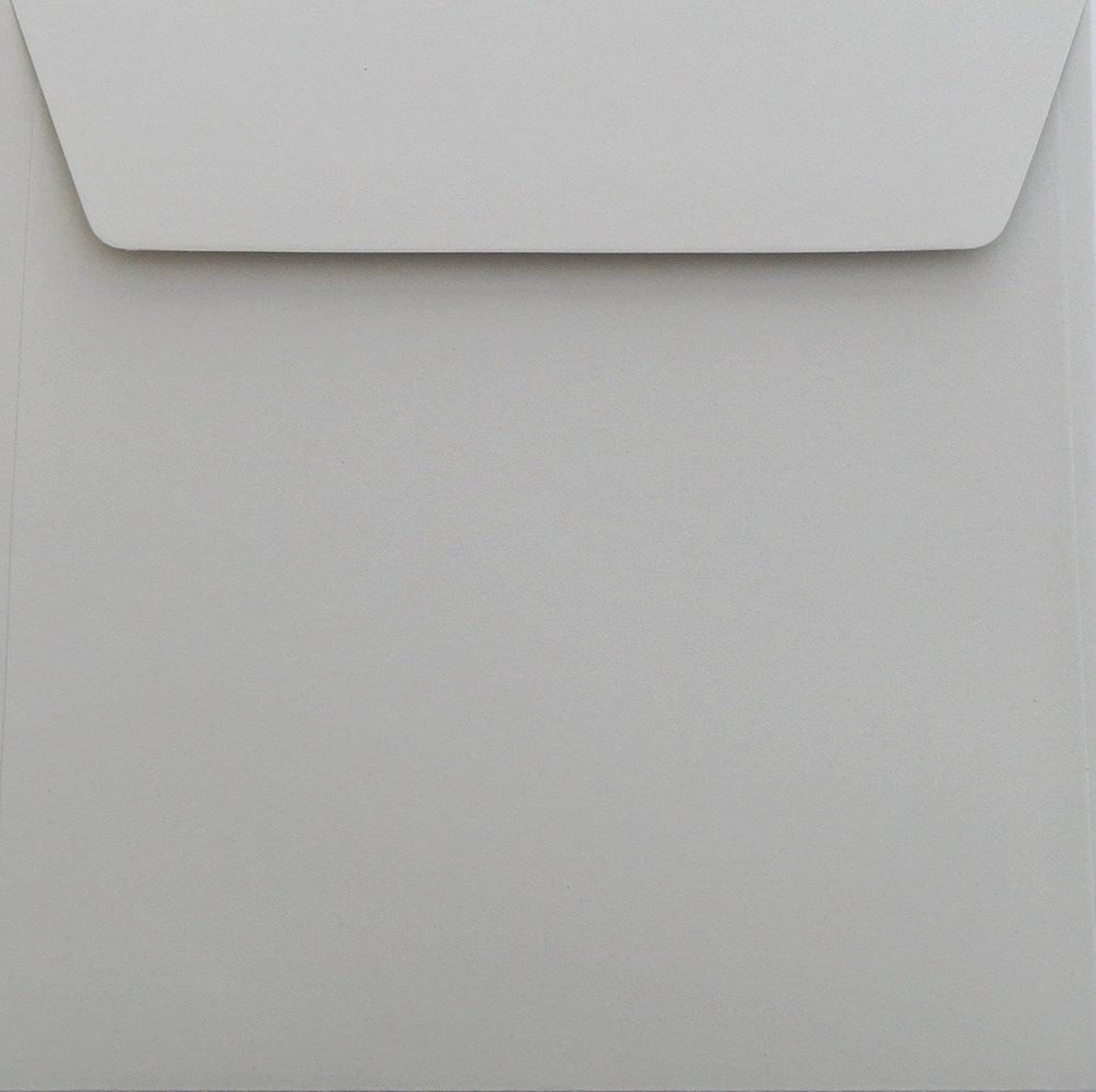 Briefumschläge24Plus Briefumschlag 50 St. 17 x 17 cm Briefumschläge Quadratisch Hell Grau, 170 x 170 mm Briefumschläge Recyceltes Material