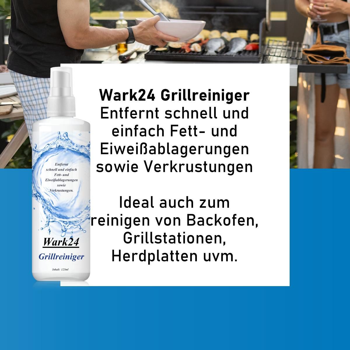 Wark24 Wark24 Grillreiniger 125ml - Entfernt schnell und einfach Fett (1er Pa Küchenreiniger