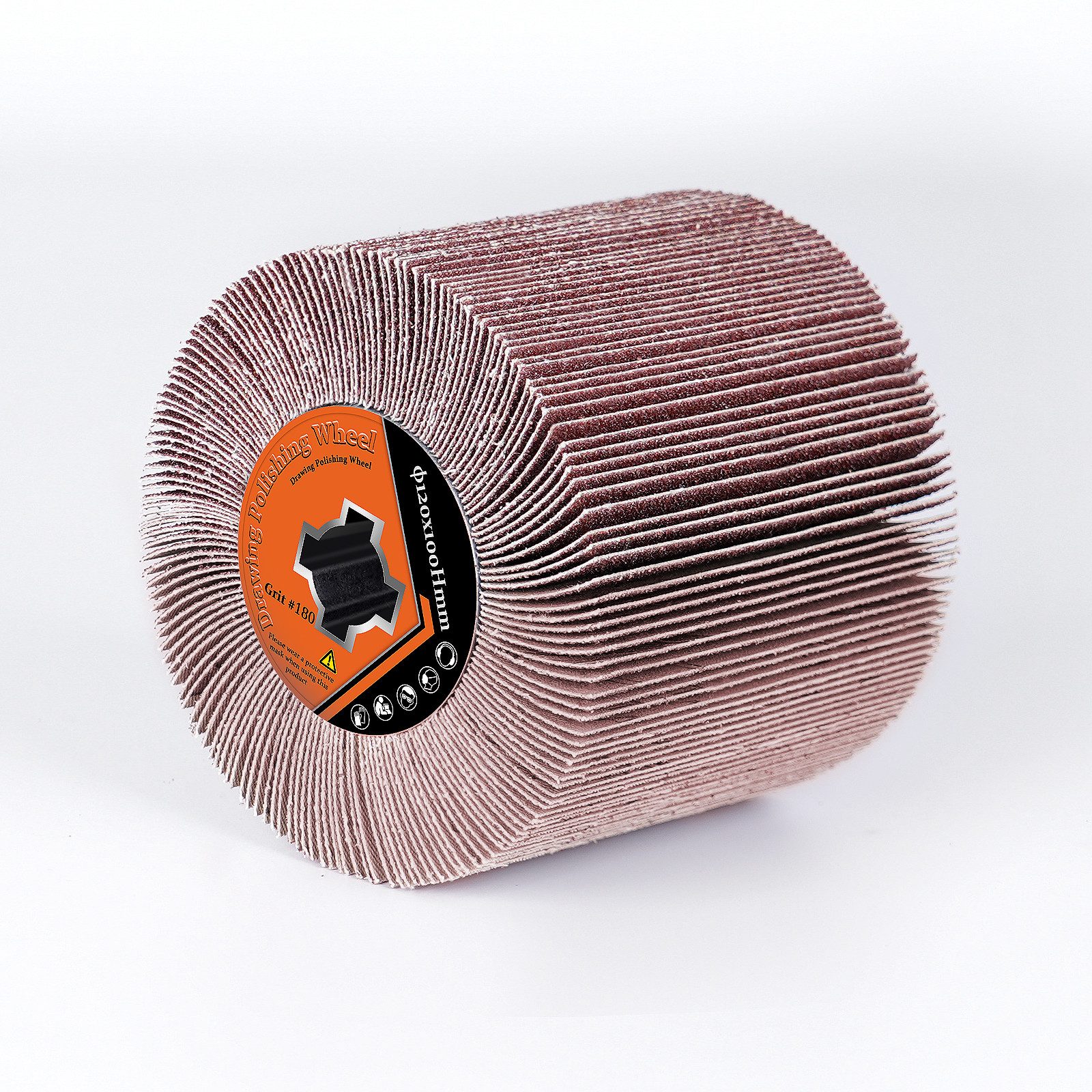 XERSEK Schleifroller Hochdichte Siliziumcarbid Schleifpapierrolle Schleifbürste 60-240#, 12x10cm Polierbürste für Metall, Holz und Stein Schleifen Renovierung